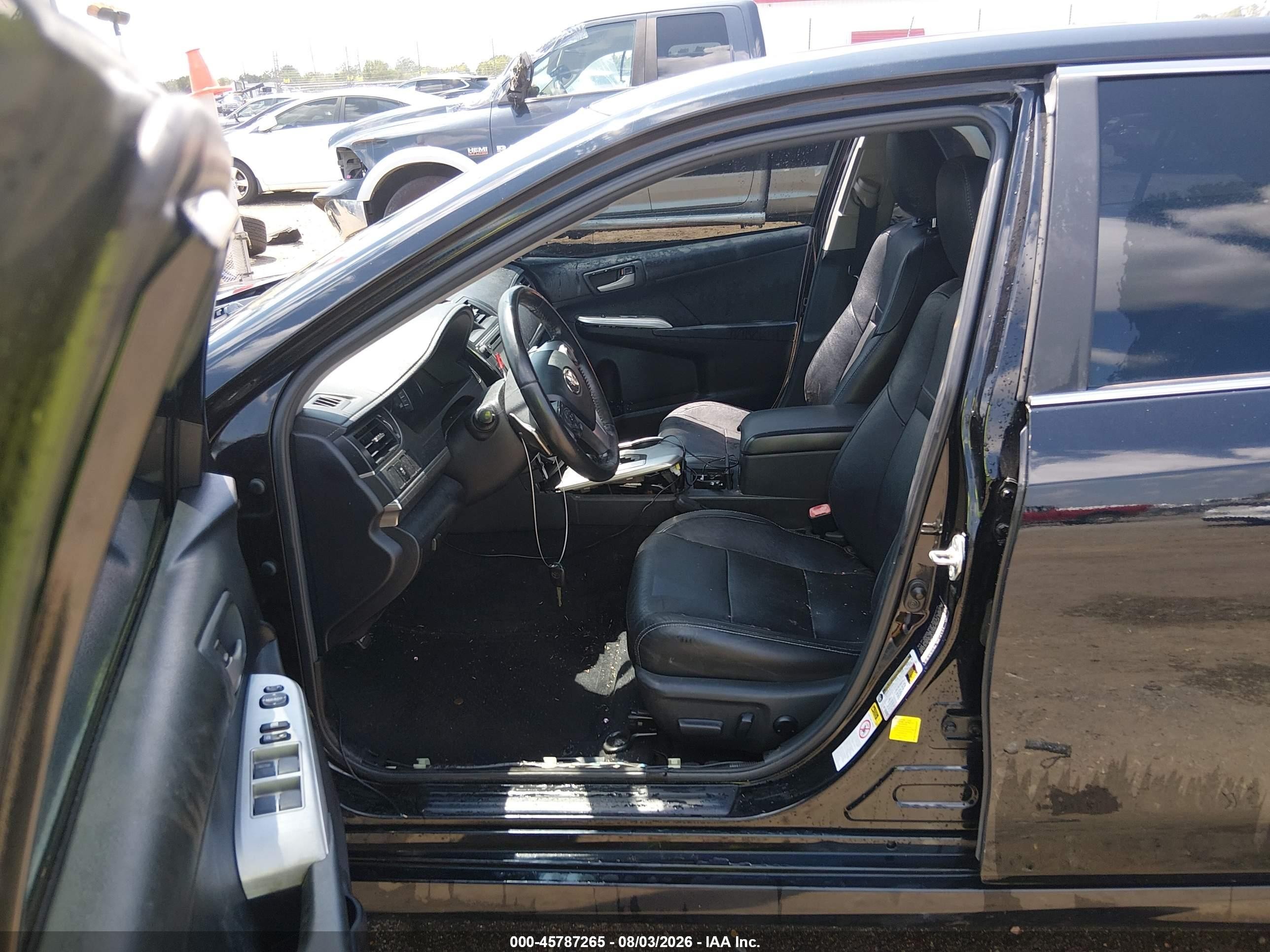2012 Toyota Camry Se Black vin: 4T1BF1FK4CU043450