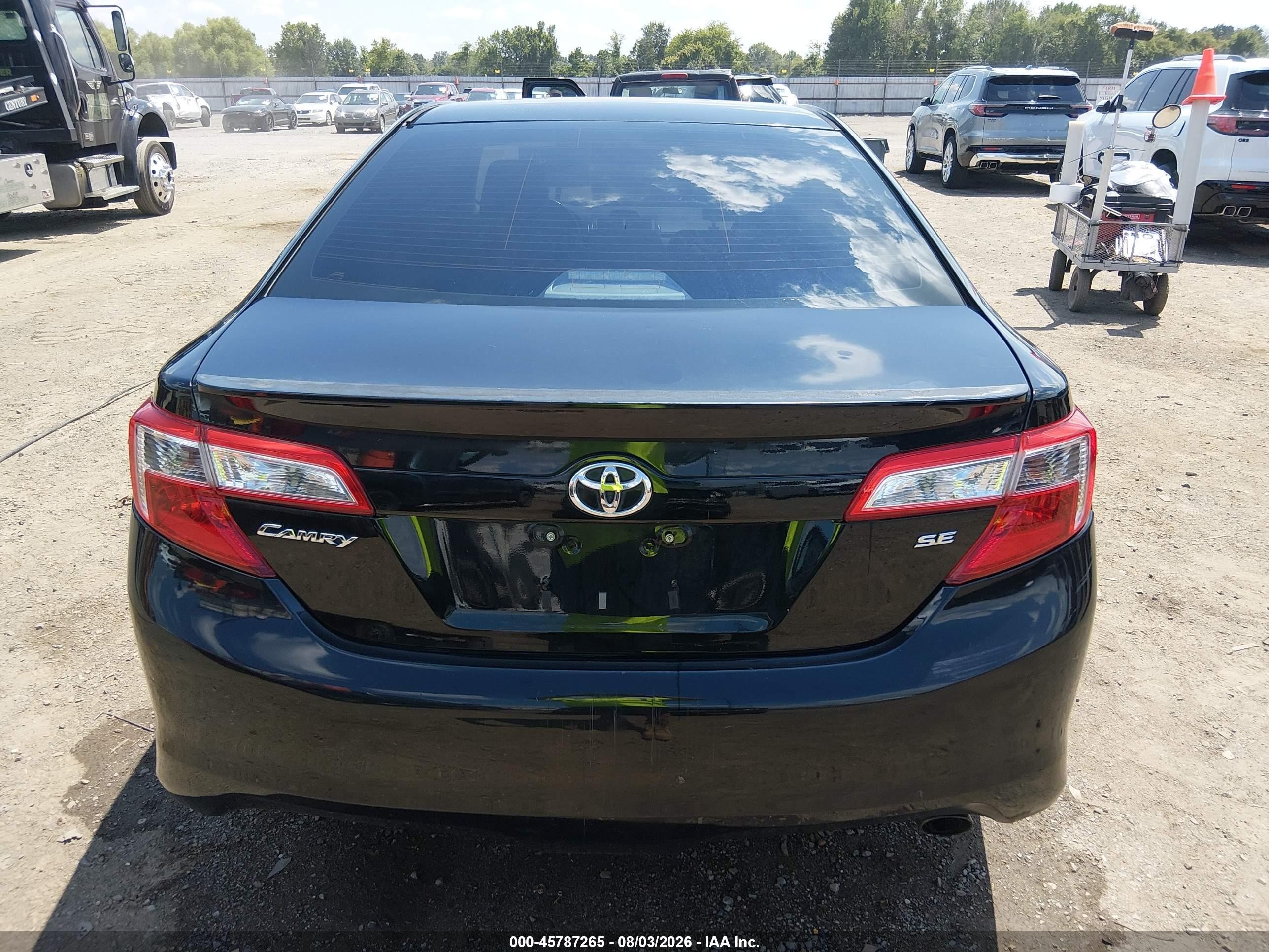 2012 Toyota Camry Se Black vin: 4T1BF1FK4CU043450