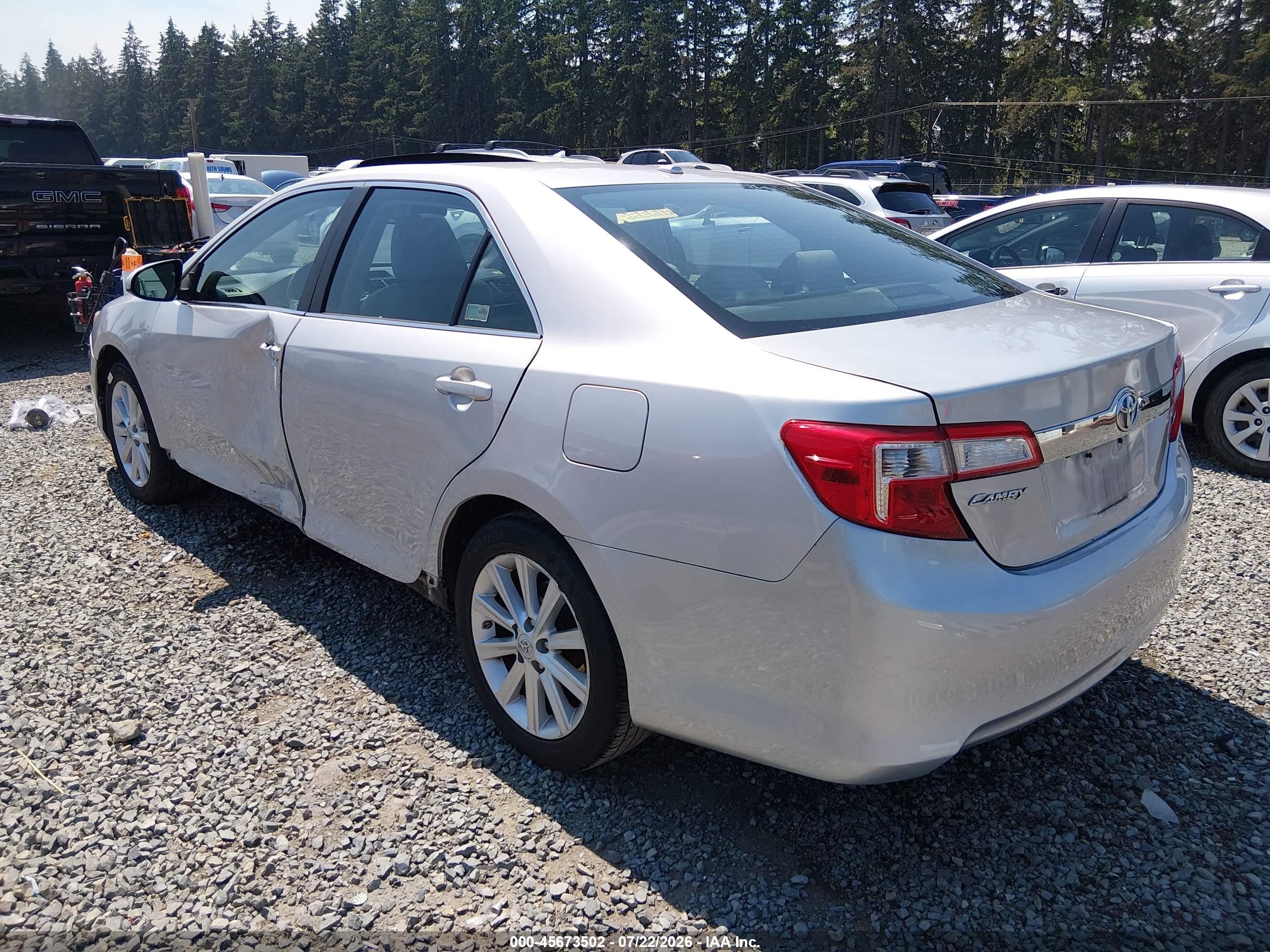 2012 Toyota Camry Xle Silver vin: 4T1BF1FK4CU067859