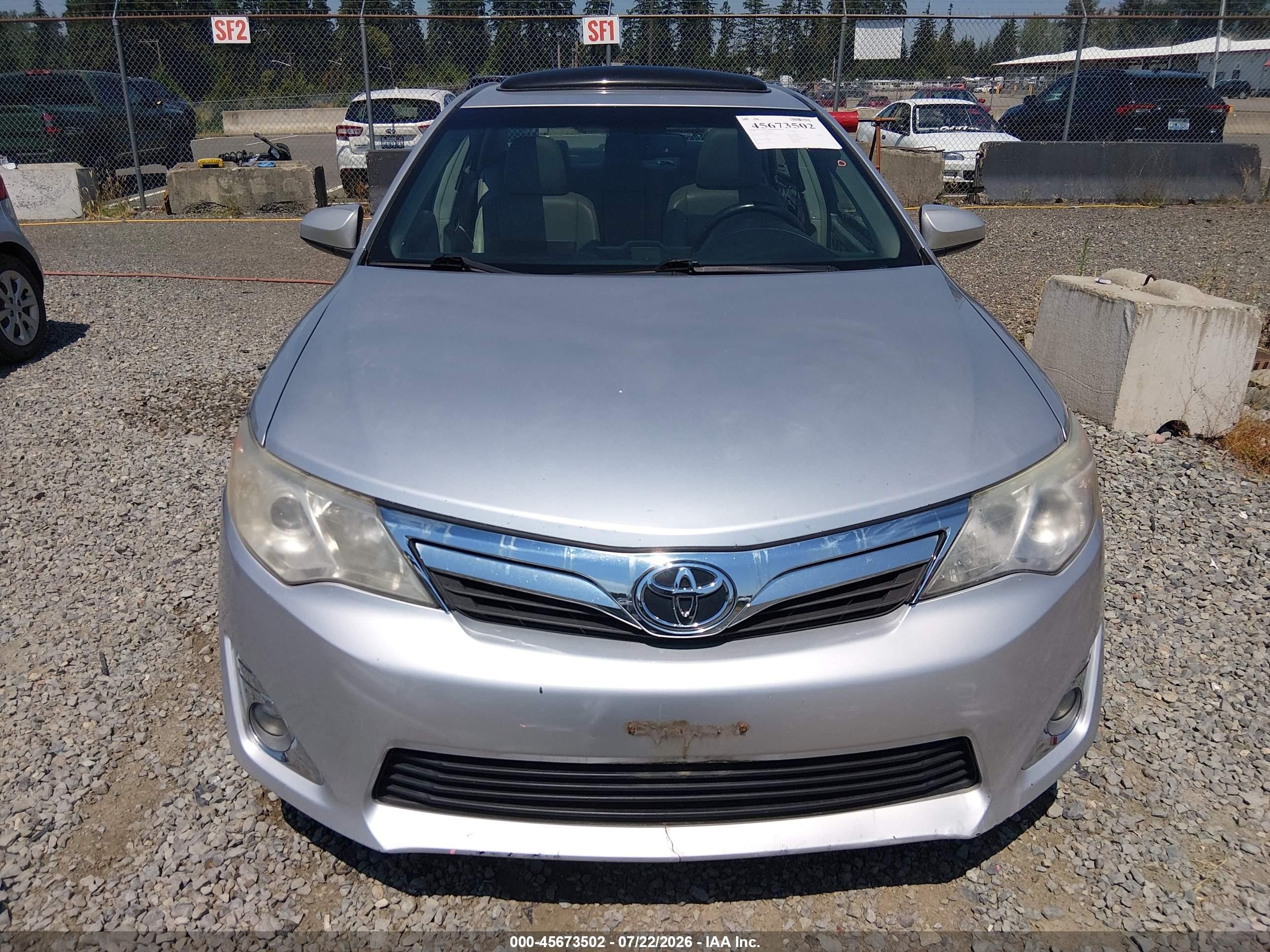 2012 Toyota Camry Xle Silver vin: 4T1BF1FK4CU067859