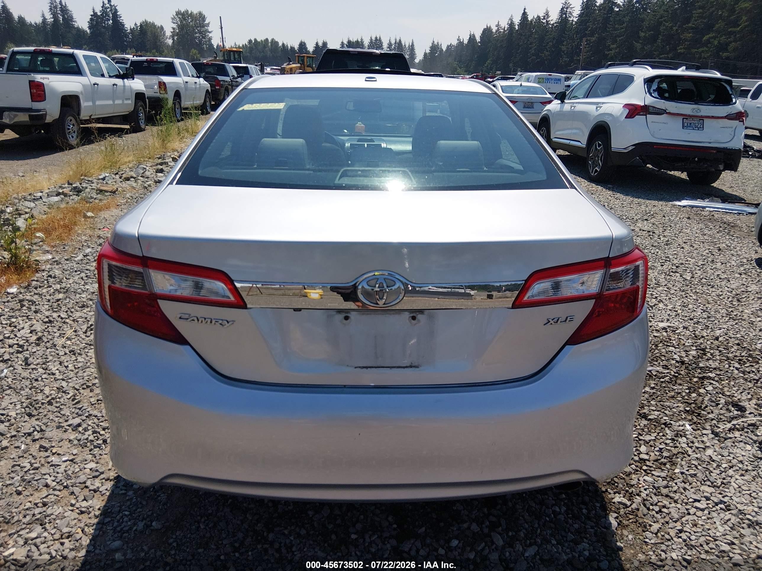 2012 Toyota Camry Xle Silver vin: 4T1BF1FK4CU067859