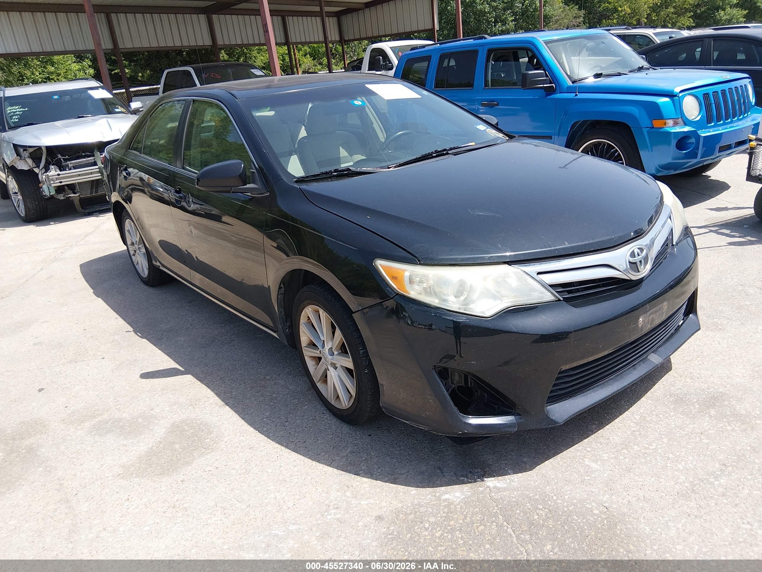 2012 Toyota Camry Xle Black vin: 4T1BF1FK4CU071376