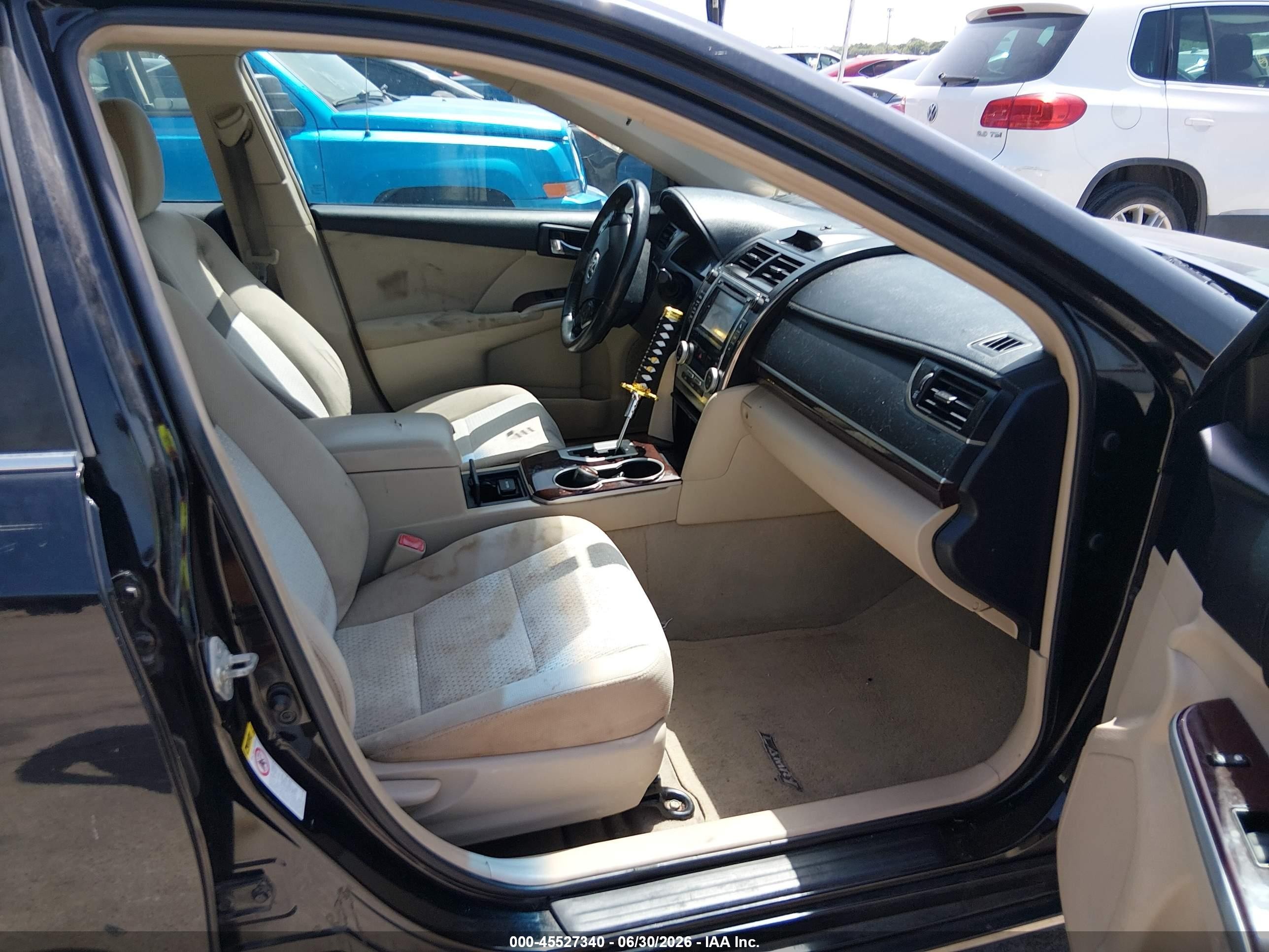 2012 Toyota Camry Xle Black vin: 4T1BF1FK4CU071376