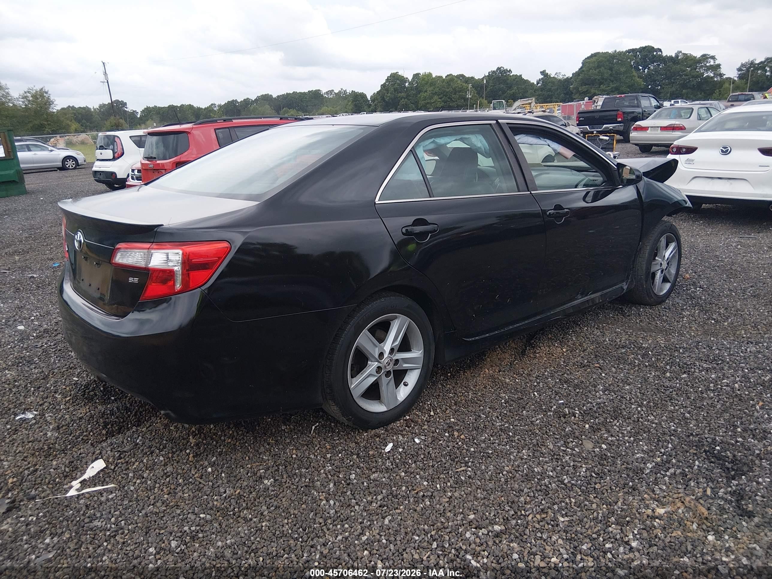 2012 Toyota Camry Se Black vin: 4T1BF1FK4CU079087