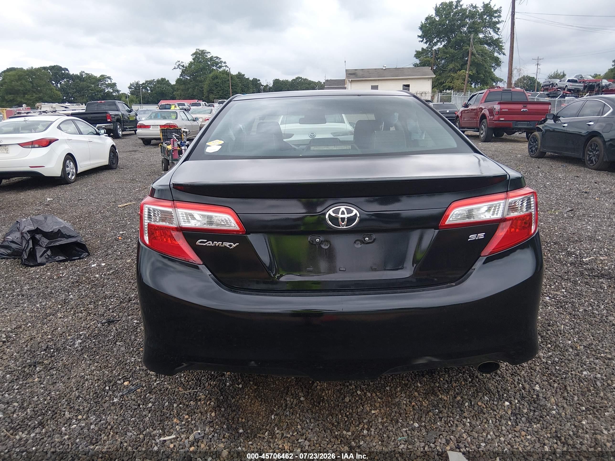 2012 Toyota Camry Se Black vin: 4T1BF1FK4CU079087