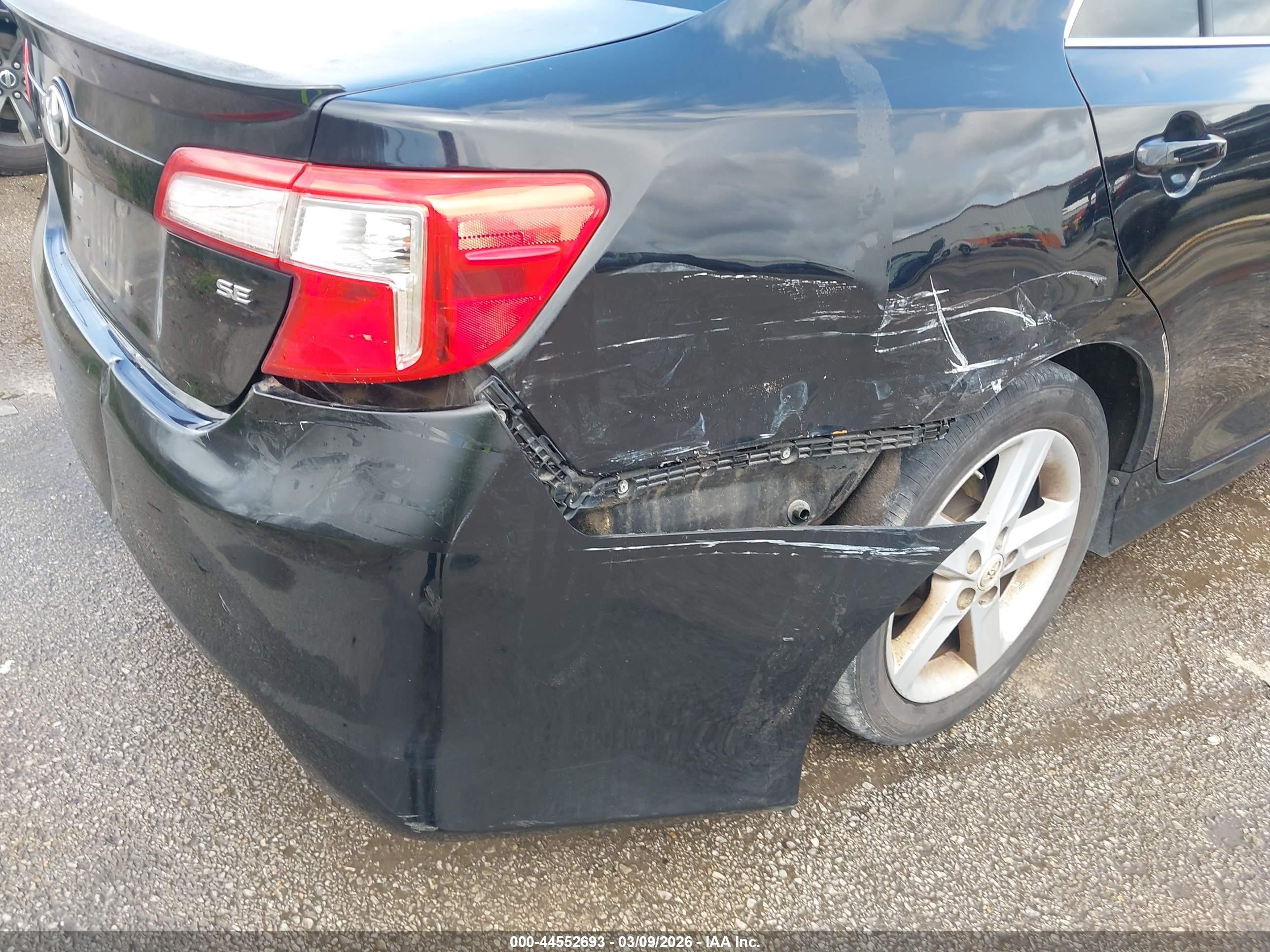 2012 Toyota Camry Se Black vin: 4T1BF1FK4CU098609