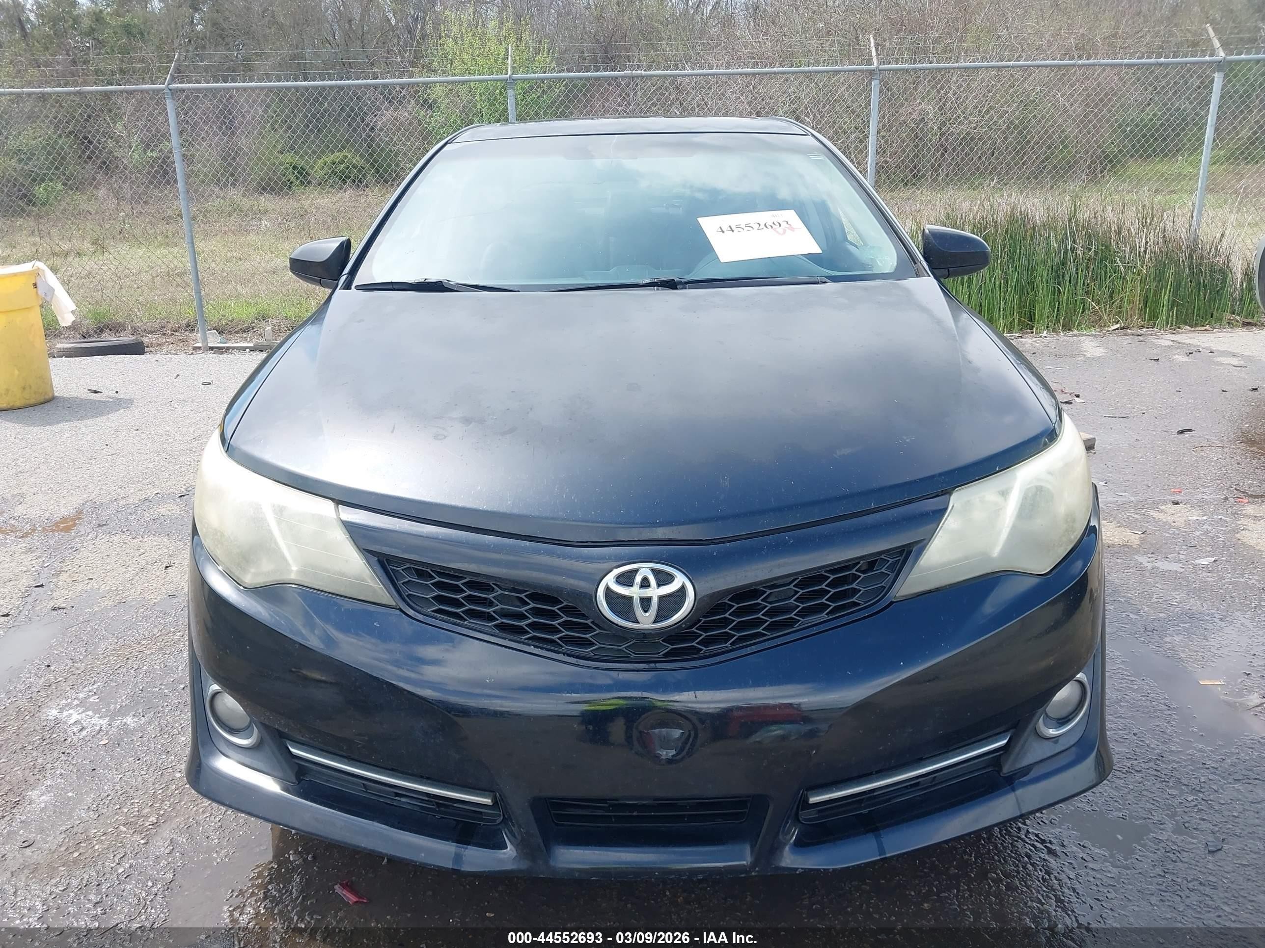 2012 Toyota Camry Se Black vin: 4T1BF1FK4CU098609