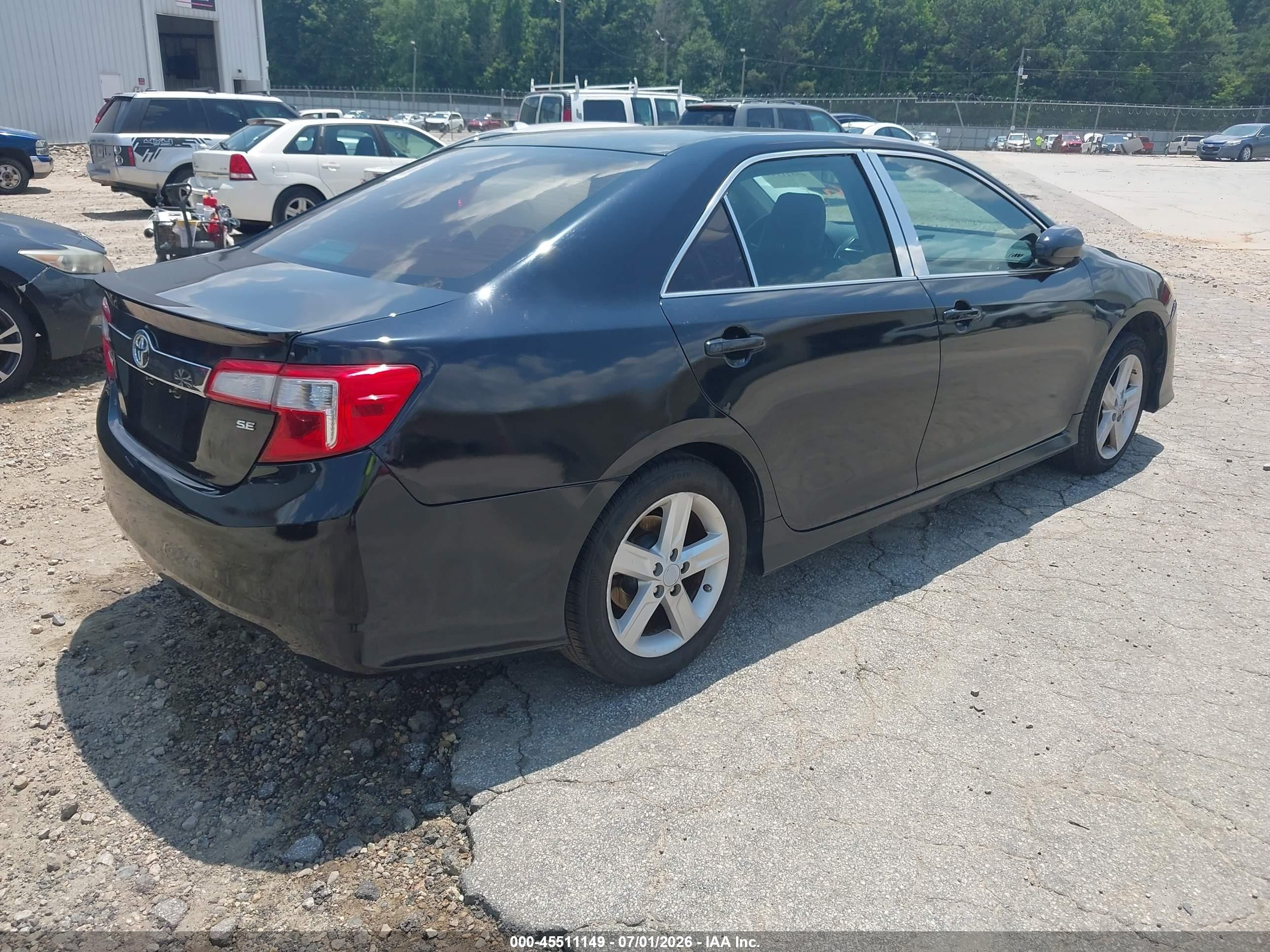 2012 Toyota Camry Se Black vin: 4T1BF1FK4CU101976