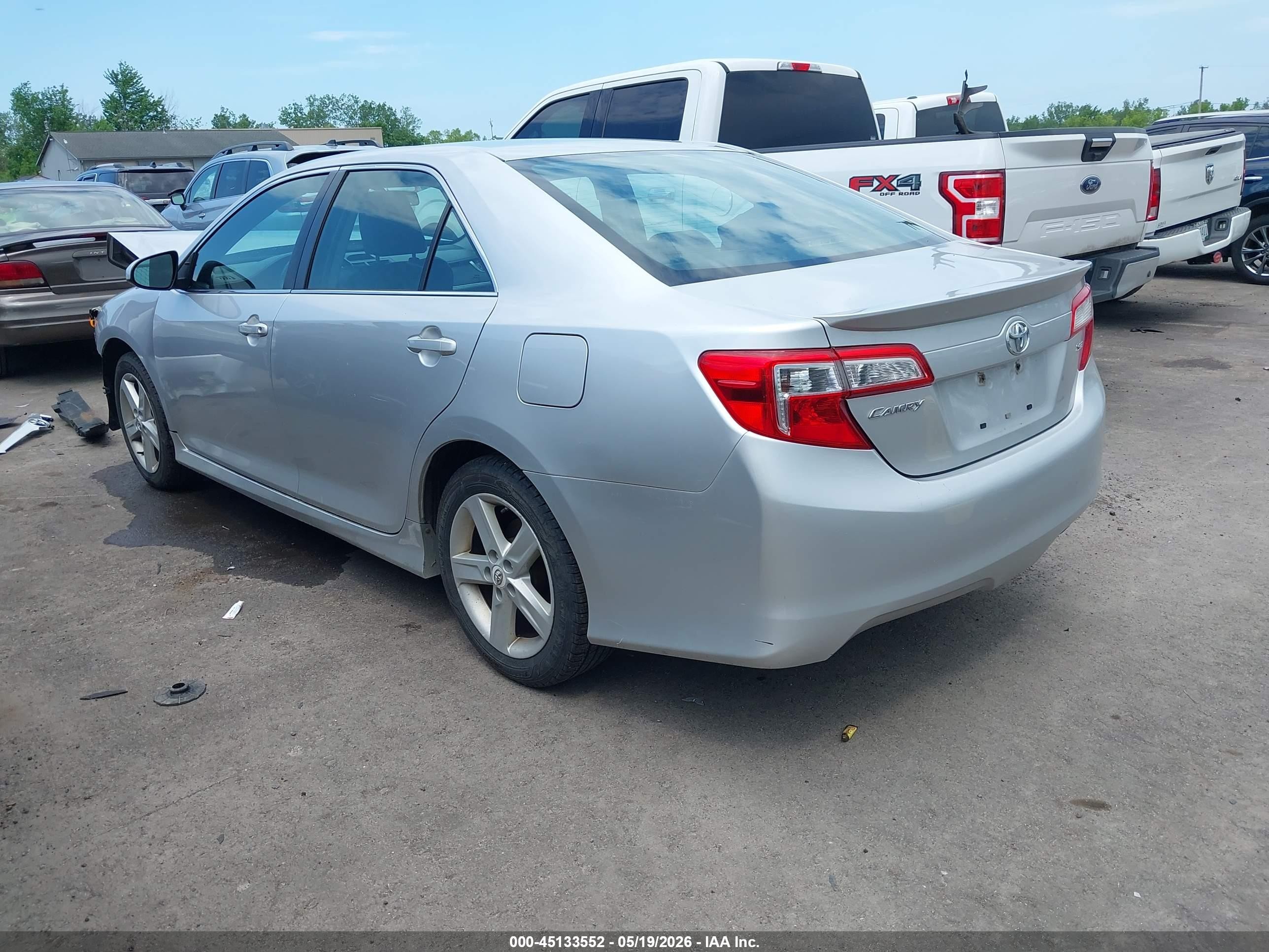 2012 Toyota Camry Se Silver vin: 4T1BF1FK4CU140437