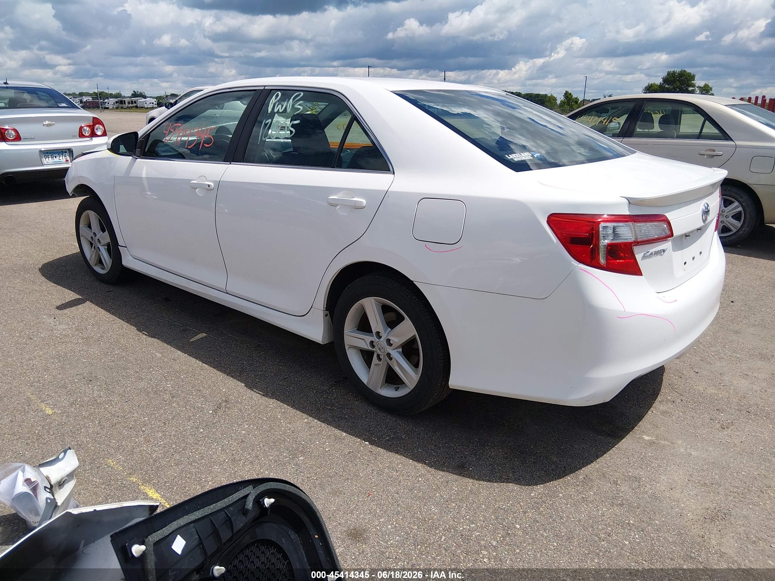 2012 Toyota Camry Se White vin: 4T1BF1FK4CU144262
