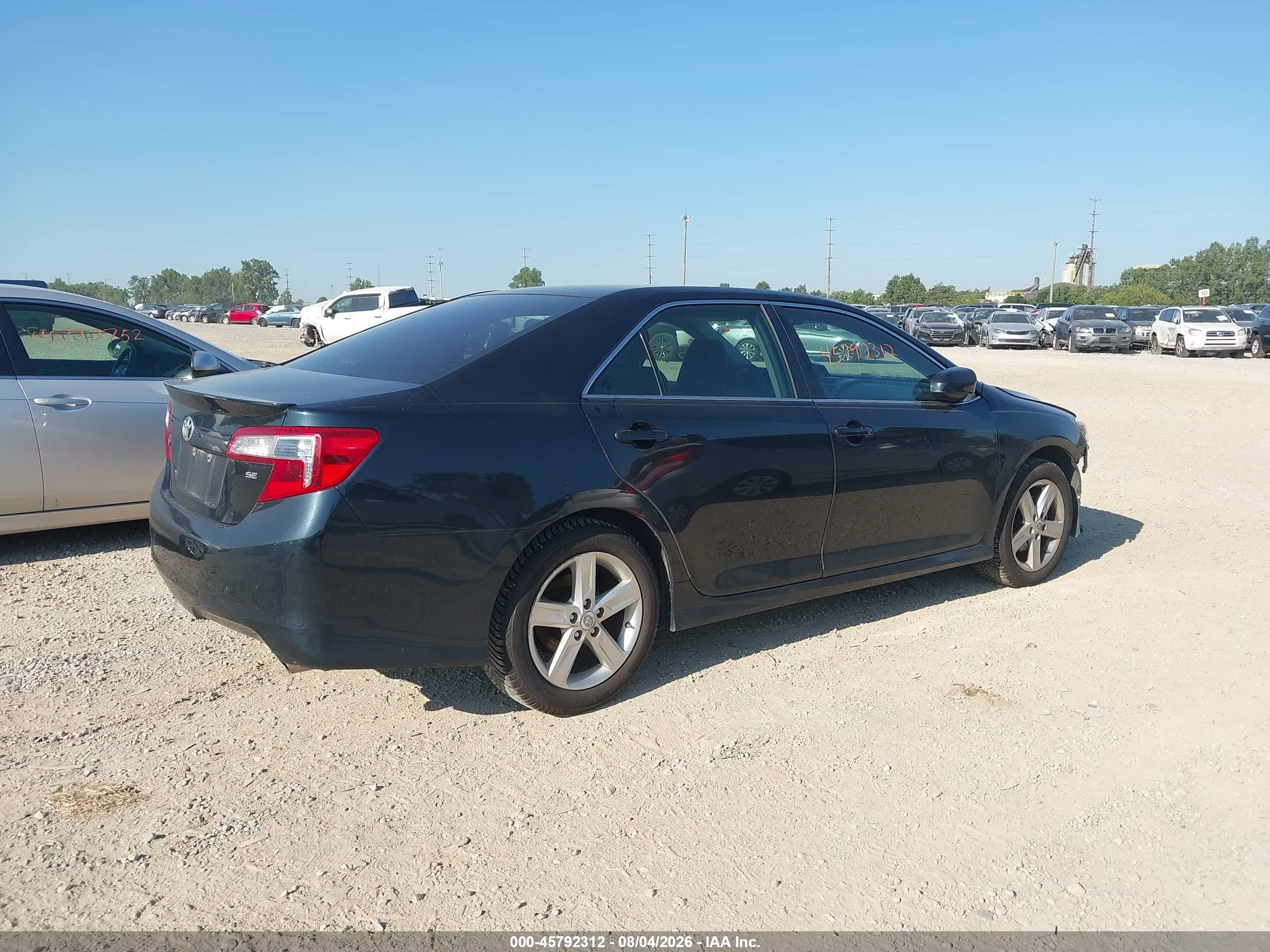2012 Toyota Camry Se Black vin: 4T1BF1FK4CU166701