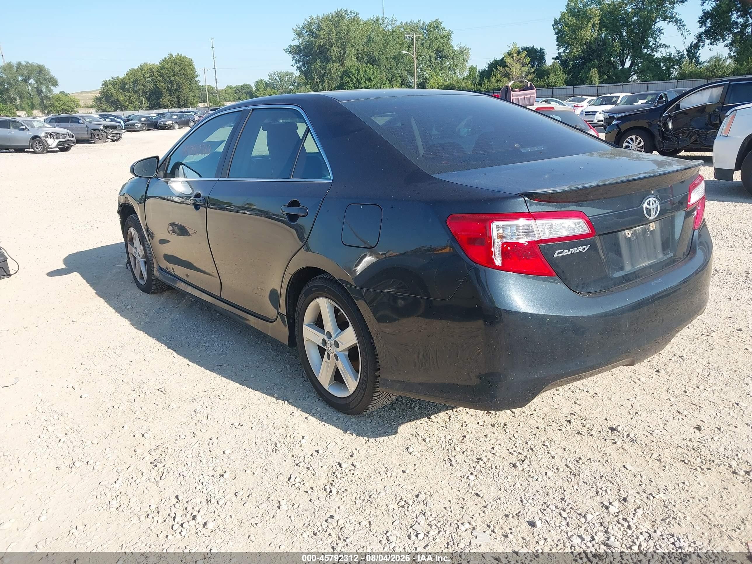 2012 Toyota Camry Se Black vin: 4T1BF1FK4CU166701