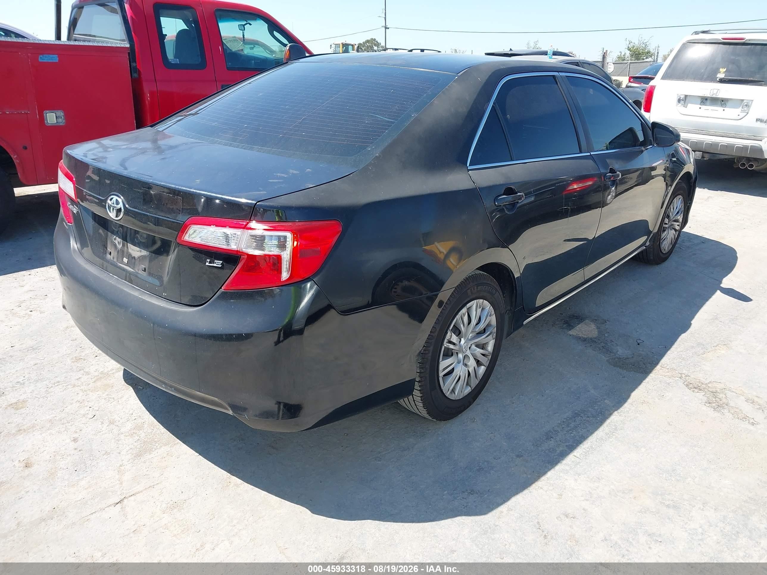 2012 Toyota Camry Le Black vin: 4T1BF1FK4CU168707