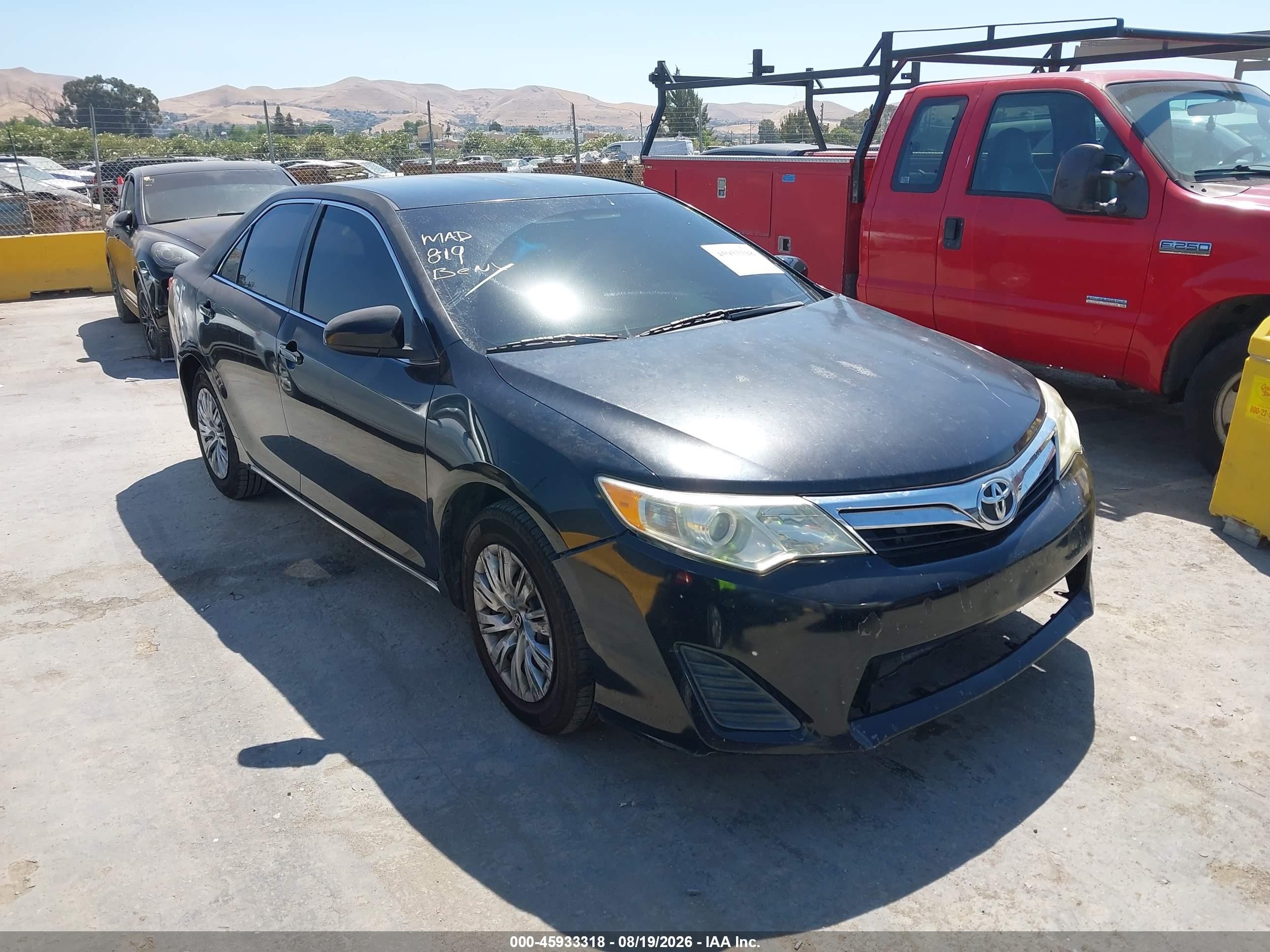 2012 Toyota Camry Le Черный vin: 4T1BF1FK4CU168707