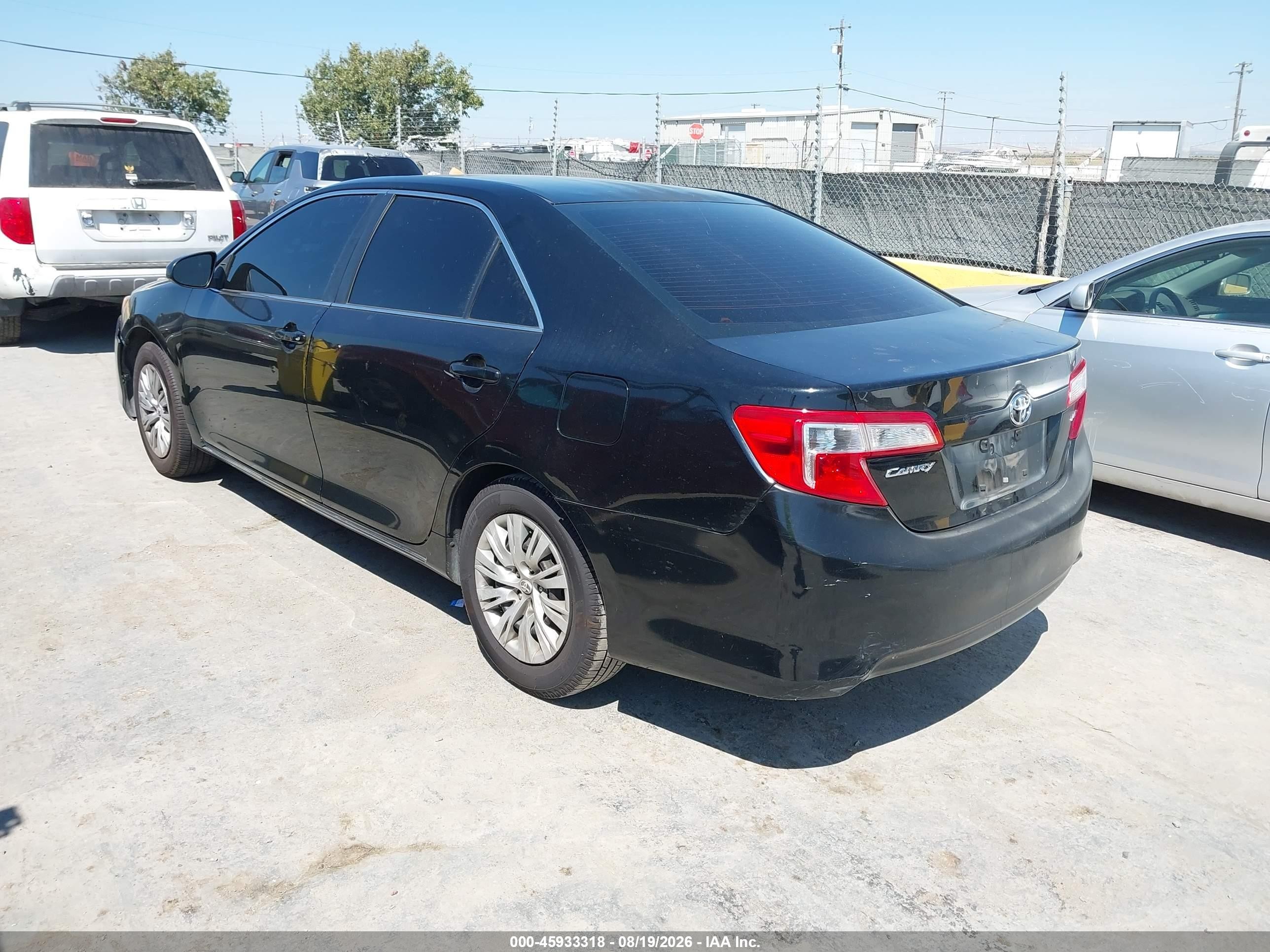 2012 Toyota Camry Le Black vin: 4T1BF1FK4CU168707