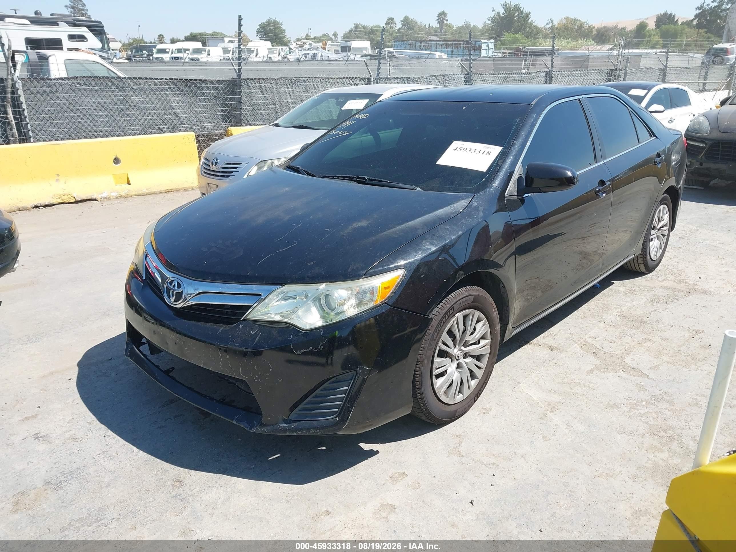 2012 Toyota Camry Le Black vin: 4T1BF1FK4CU168707