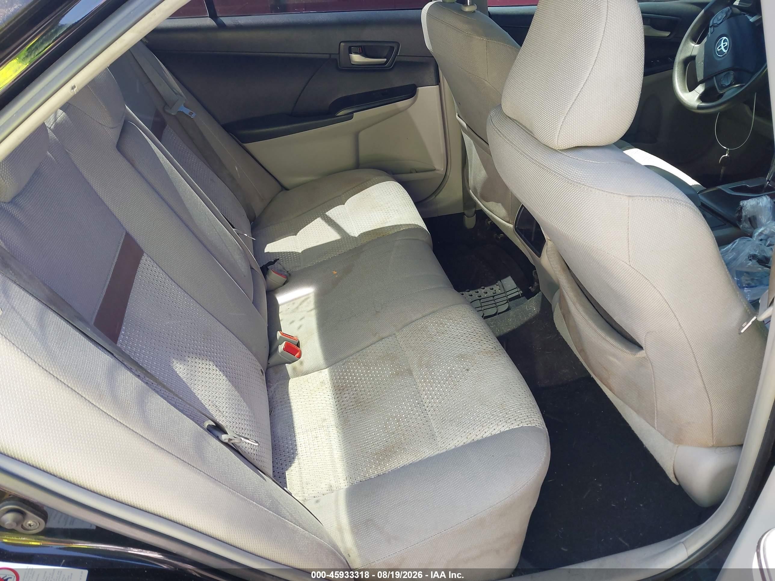2012 Toyota Camry Le Black vin: 4T1BF1FK4CU168707