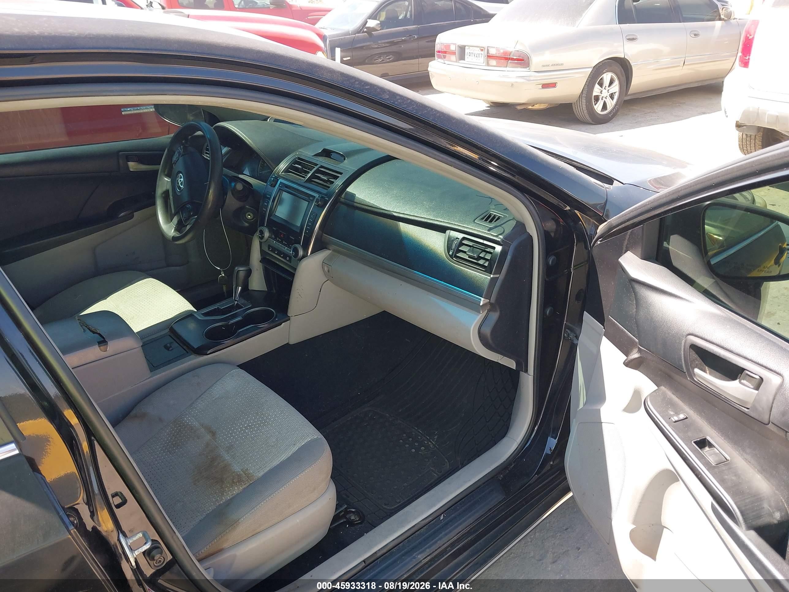 2012 Toyota Camry Le Black vin: 4T1BF1FK4CU168707