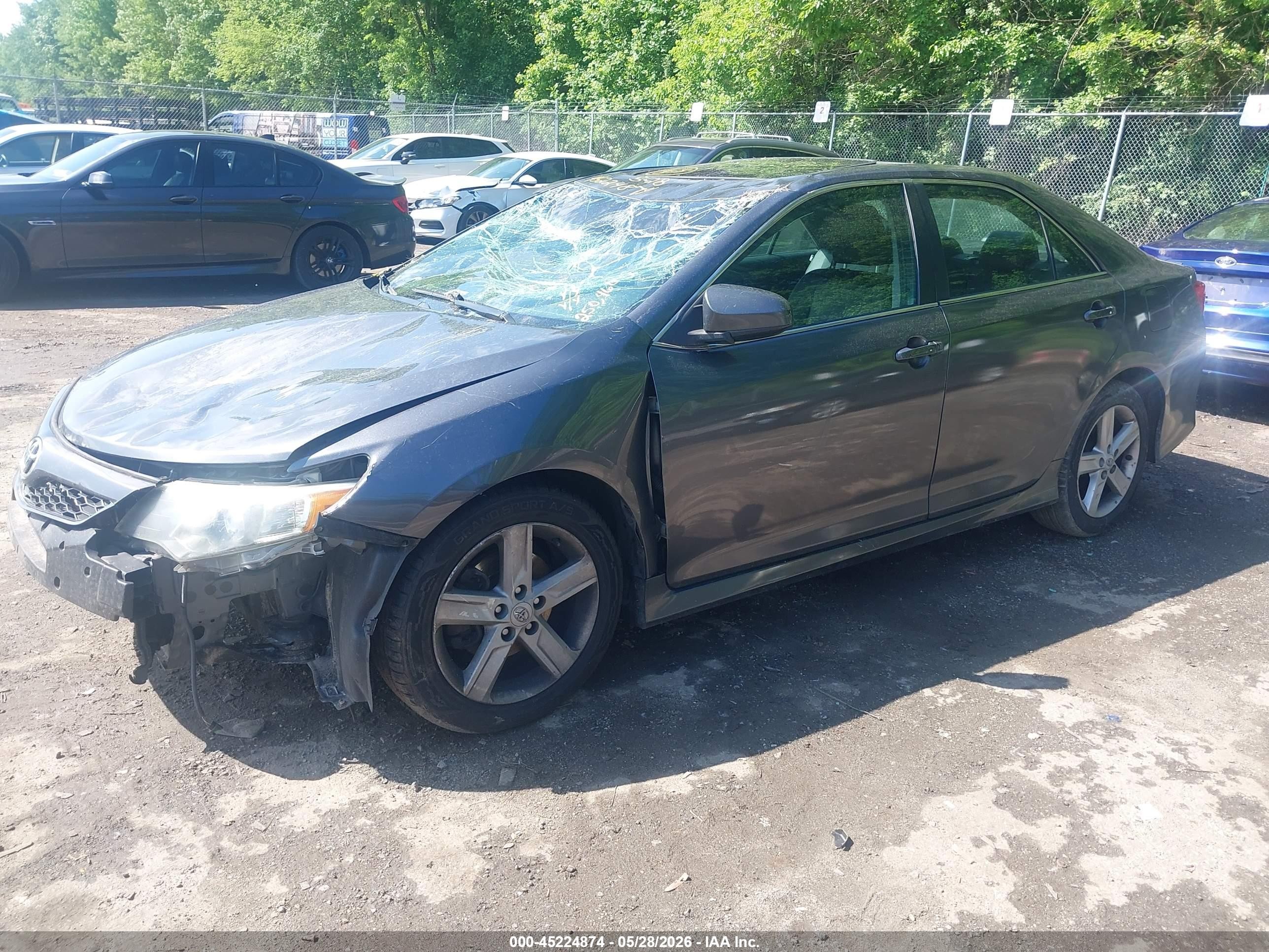 2012 Toyota Camry Se Gray vin: 4T1BF1FK4CU183627