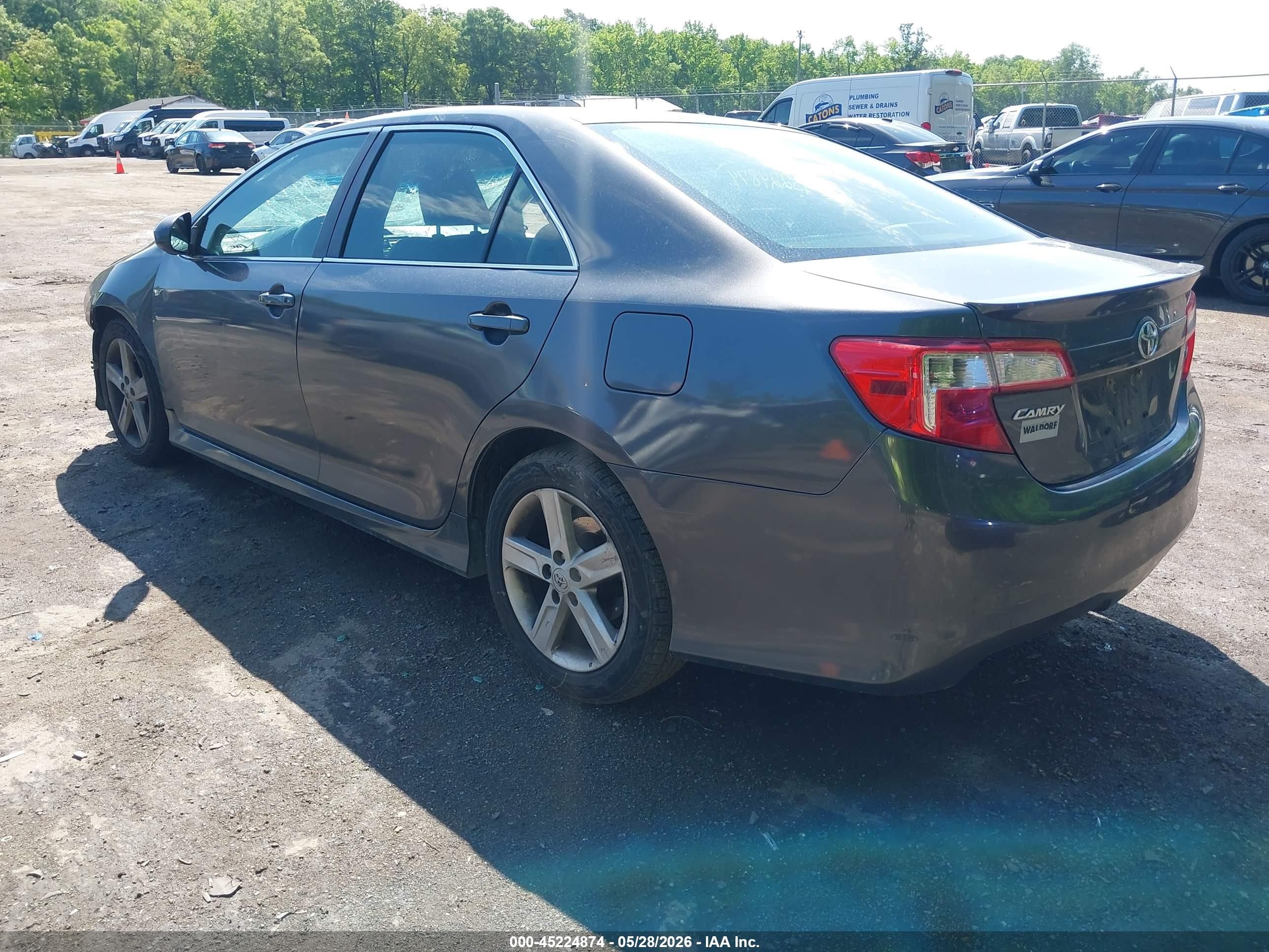 2012 Toyota Camry Se Gray vin: 4T1BF1FK4CU183627