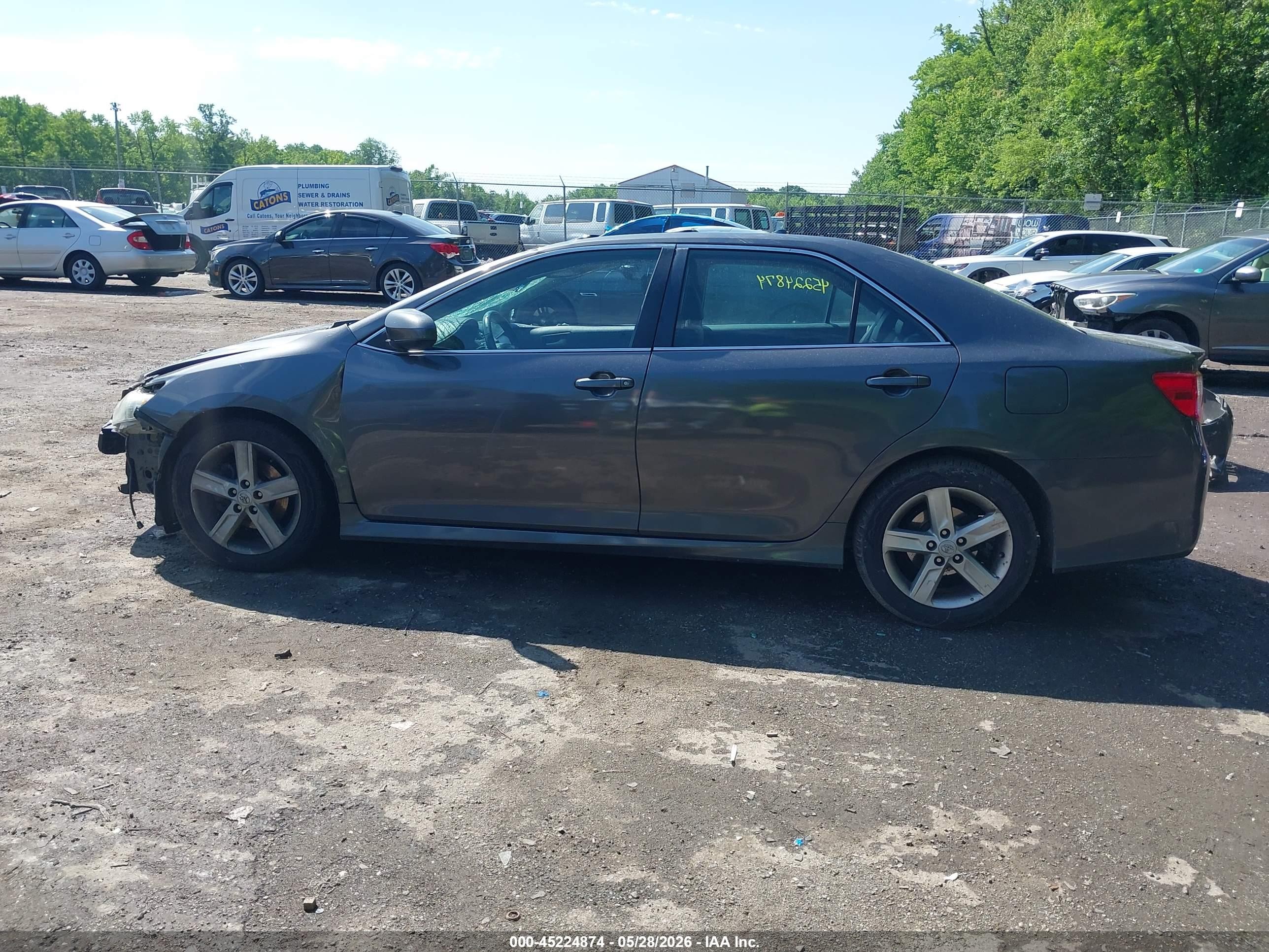 2012 Toyota Camry Se Gray vin: 4T1BF1FK4CU183627