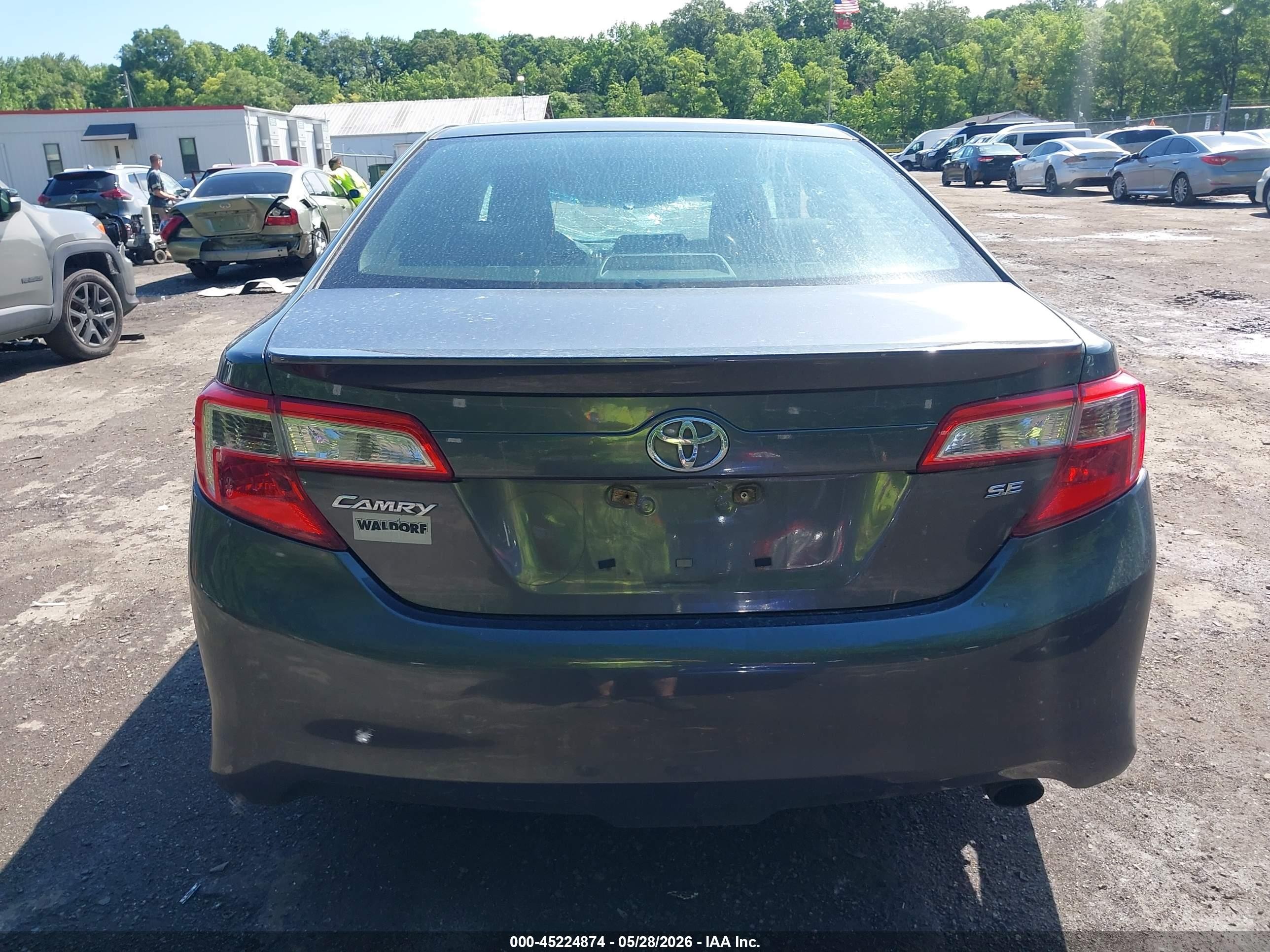 2012 Toyota Camry Se Gray vin: 4T1BF1FK4CU183627