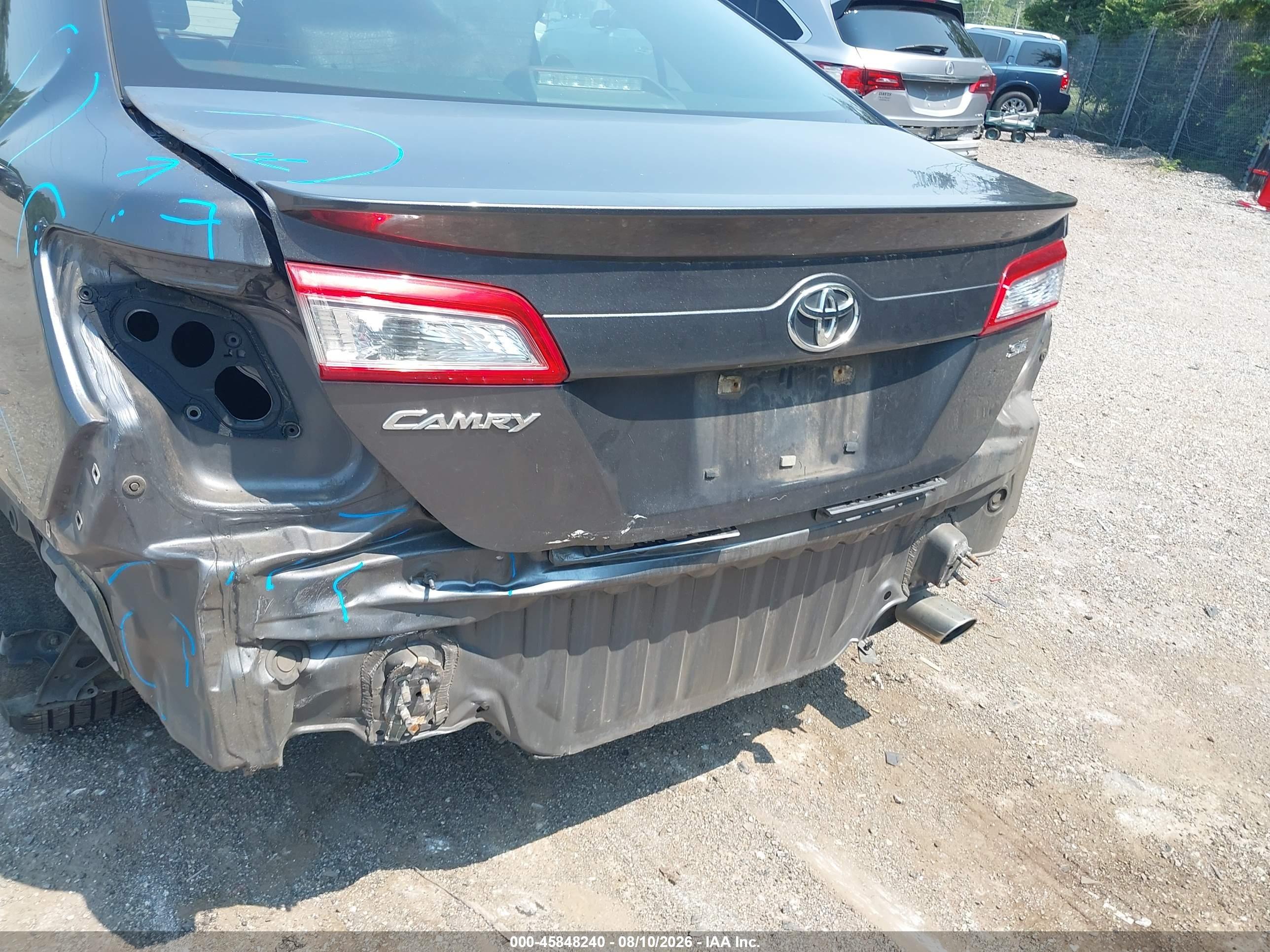 2012 Toyota Camry Se Gray vin: 4T1BF1FK4CU199309