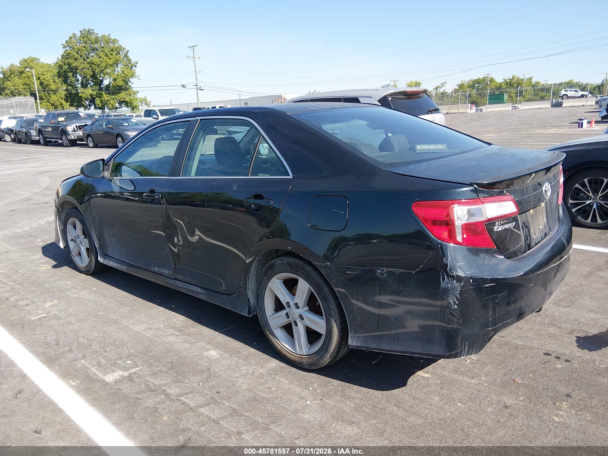 2012 Toyota Camry Se Черный vin: 4T1BF1FK4CU199858