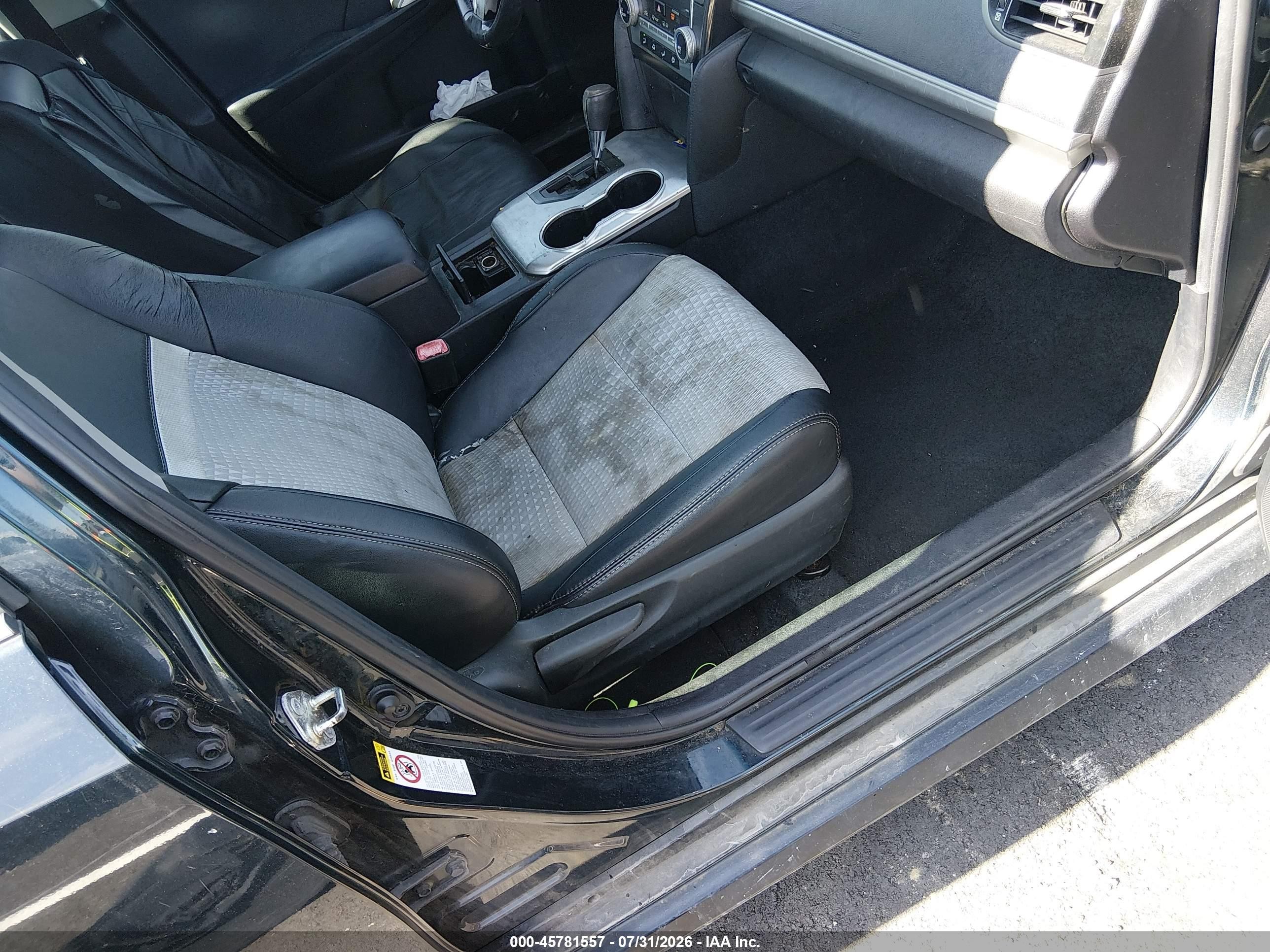 2012 Toyota Camry Se Черный vin: 4T1BF1FK4CU199858