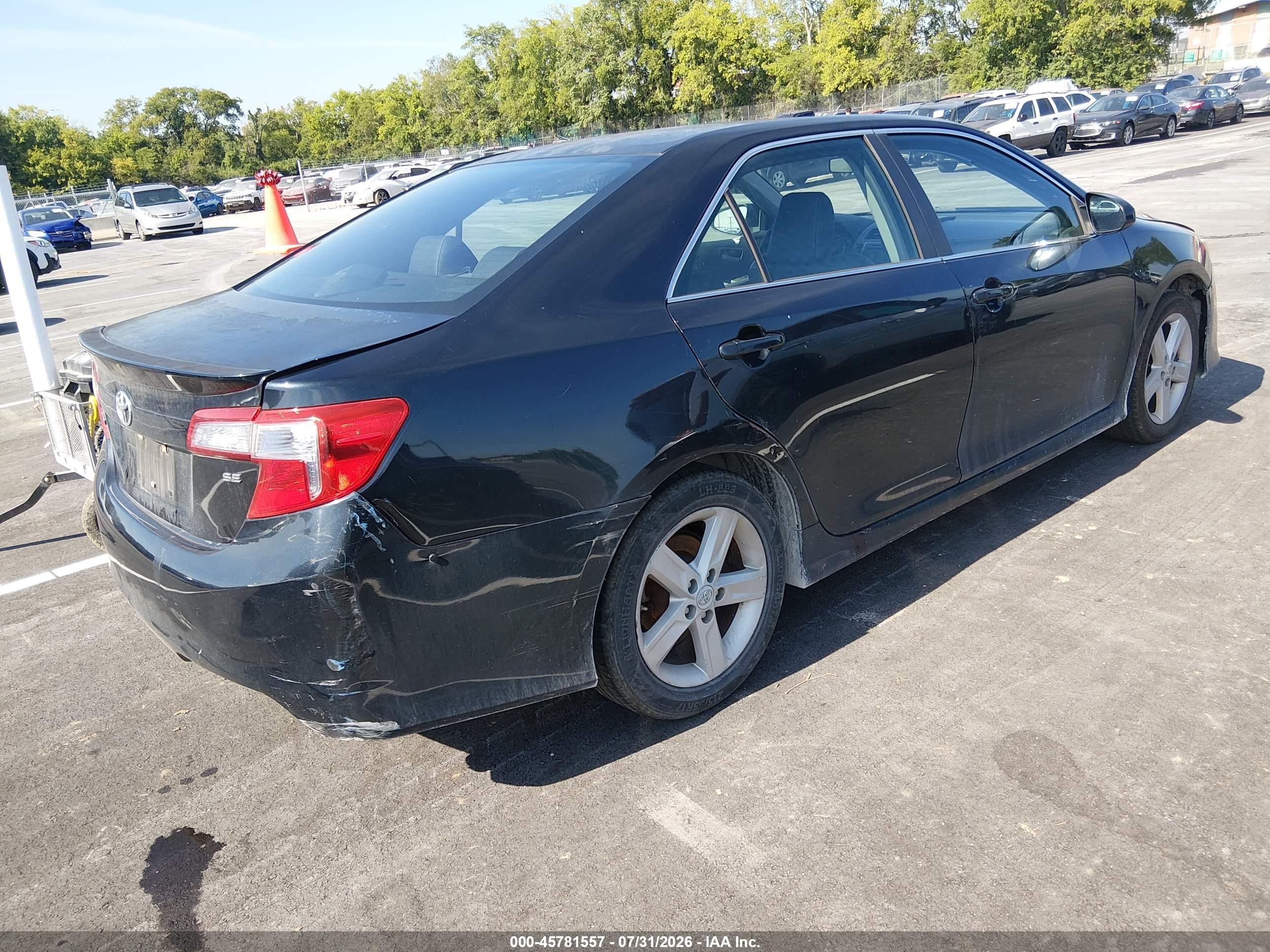 2012 Toyota Camry Se Черный vin: 4T1BF1FK4CU199858