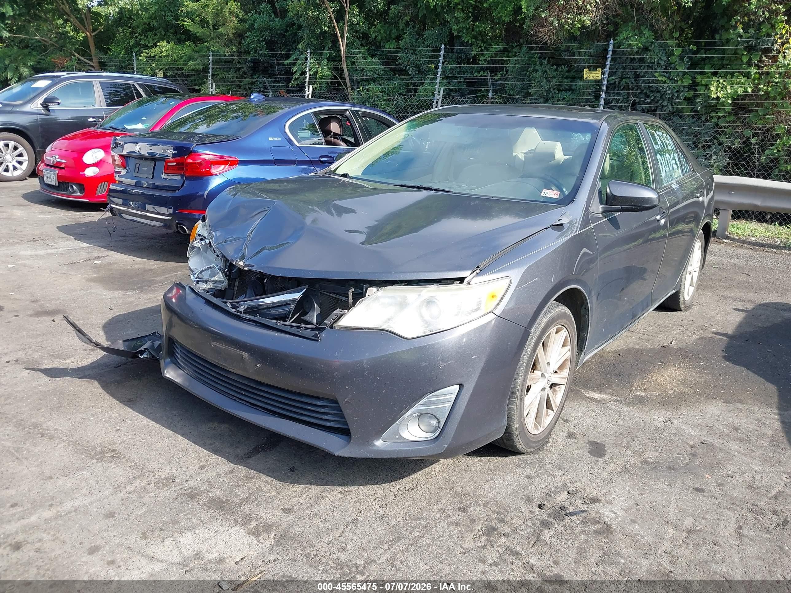 2012 Toyota Camry Xle Gray vin: 4T1BF1FK4CU501794