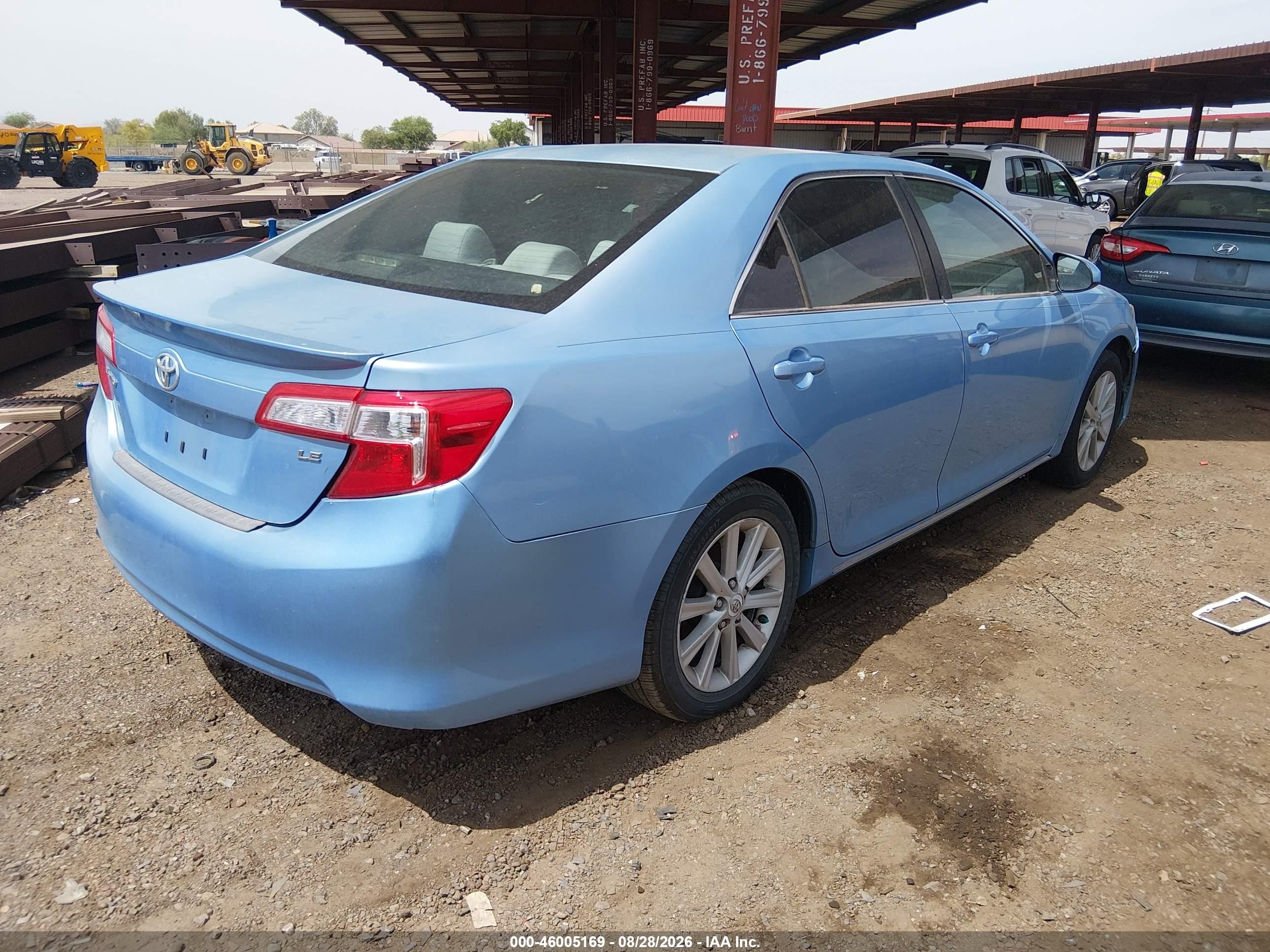 2012 Toyota Camry Le Blue vin: 4T1BF1FK4CU536349