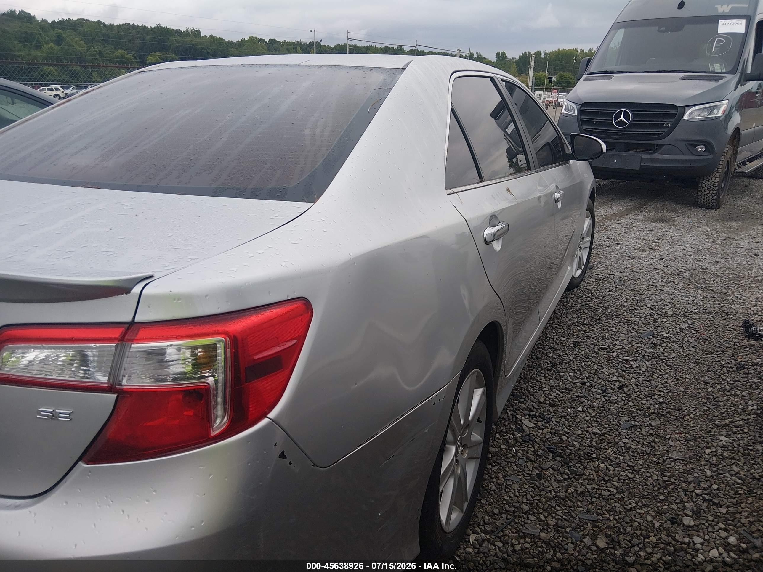 2012 Toyota Camry Se Silver vin: 4T1BF1FK4CU539350