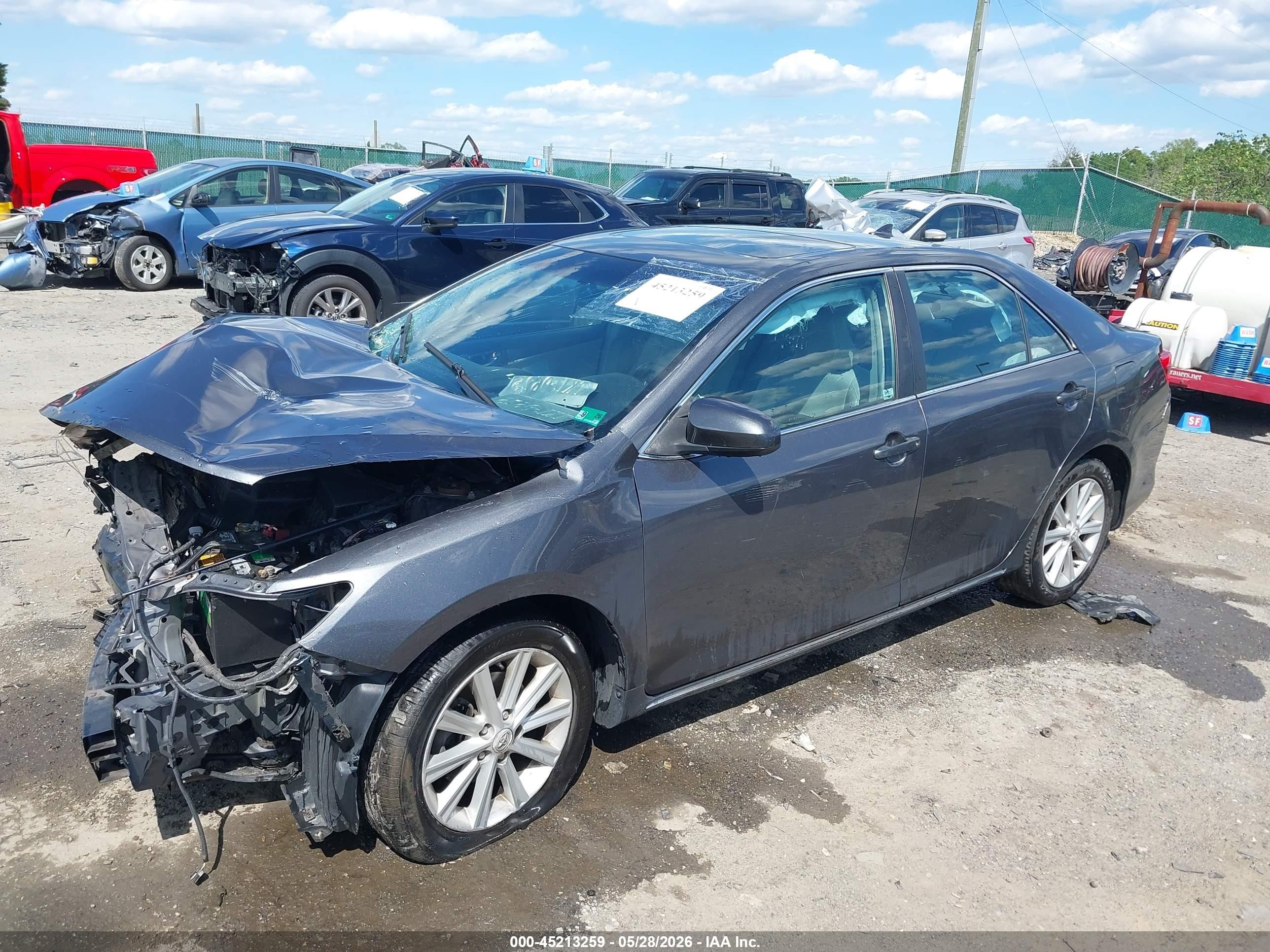 2012 Toyota Camry Xle Gray vin: 4T1BF1FK4CU543222