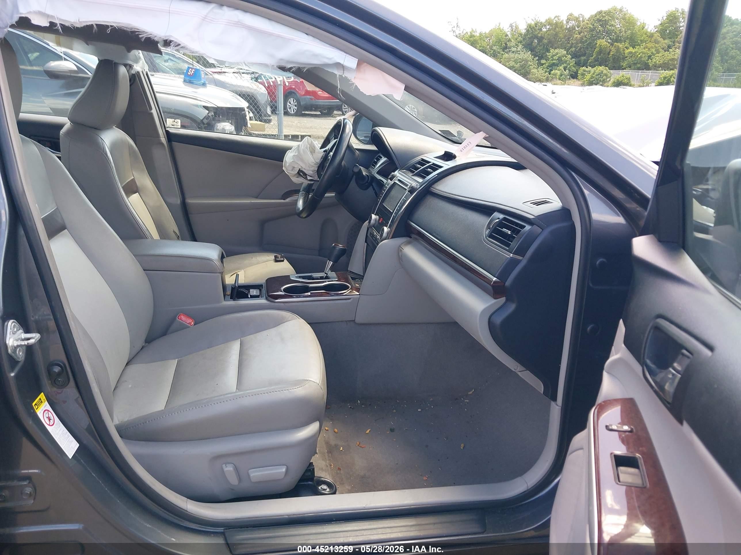 2012 Toyota Camry Xle Gray vin: 4T1BF1FK4CU543222