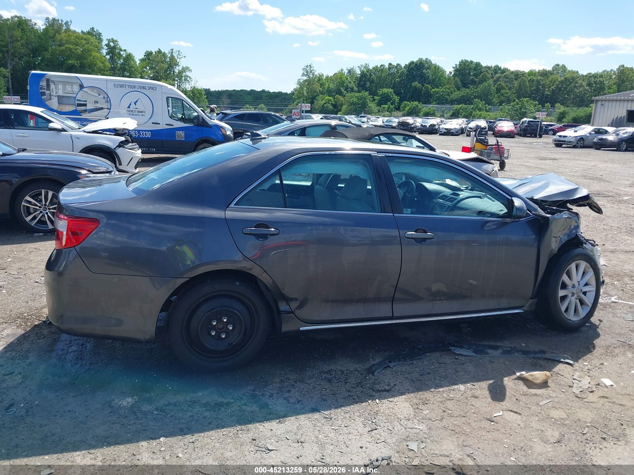 2012 Toyota Camry Xle Gray vin: 4T1BF1FK4CU543222