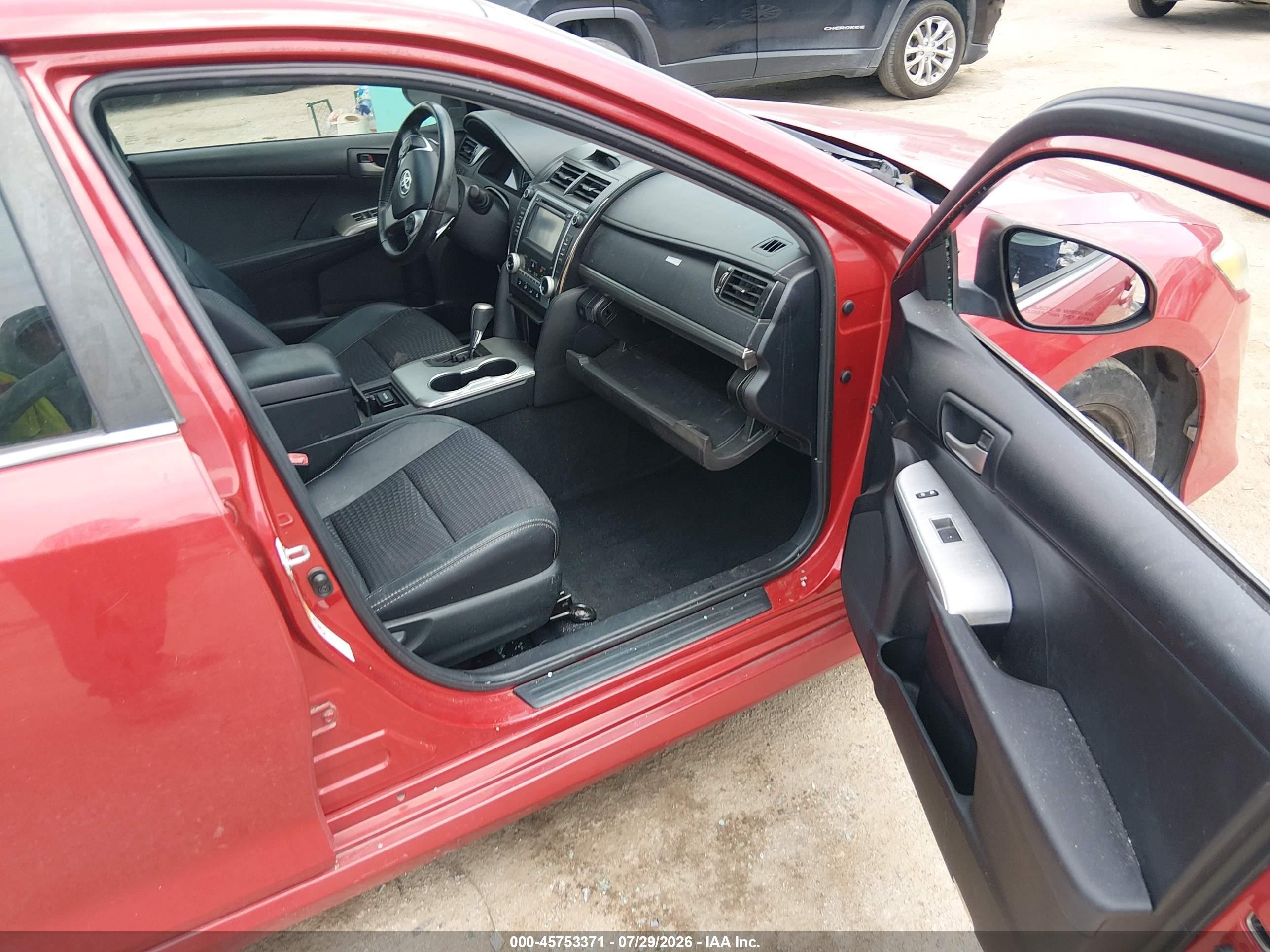 2012 Toyota Camry Se Red vin: 4T1BF1FK4CU616931