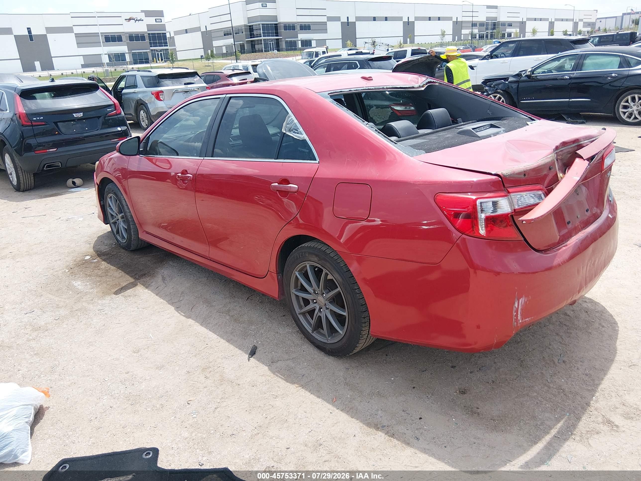 2012 Toyota Camry Se Red vin: 4T1BF1FK4CU616931