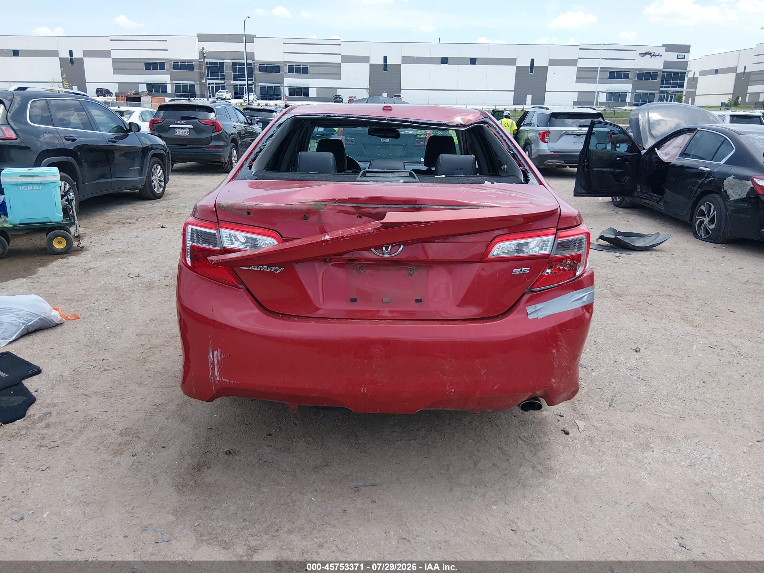 2012 Toyota Camry Se Red vin: 4T1BF1FK4CU616931