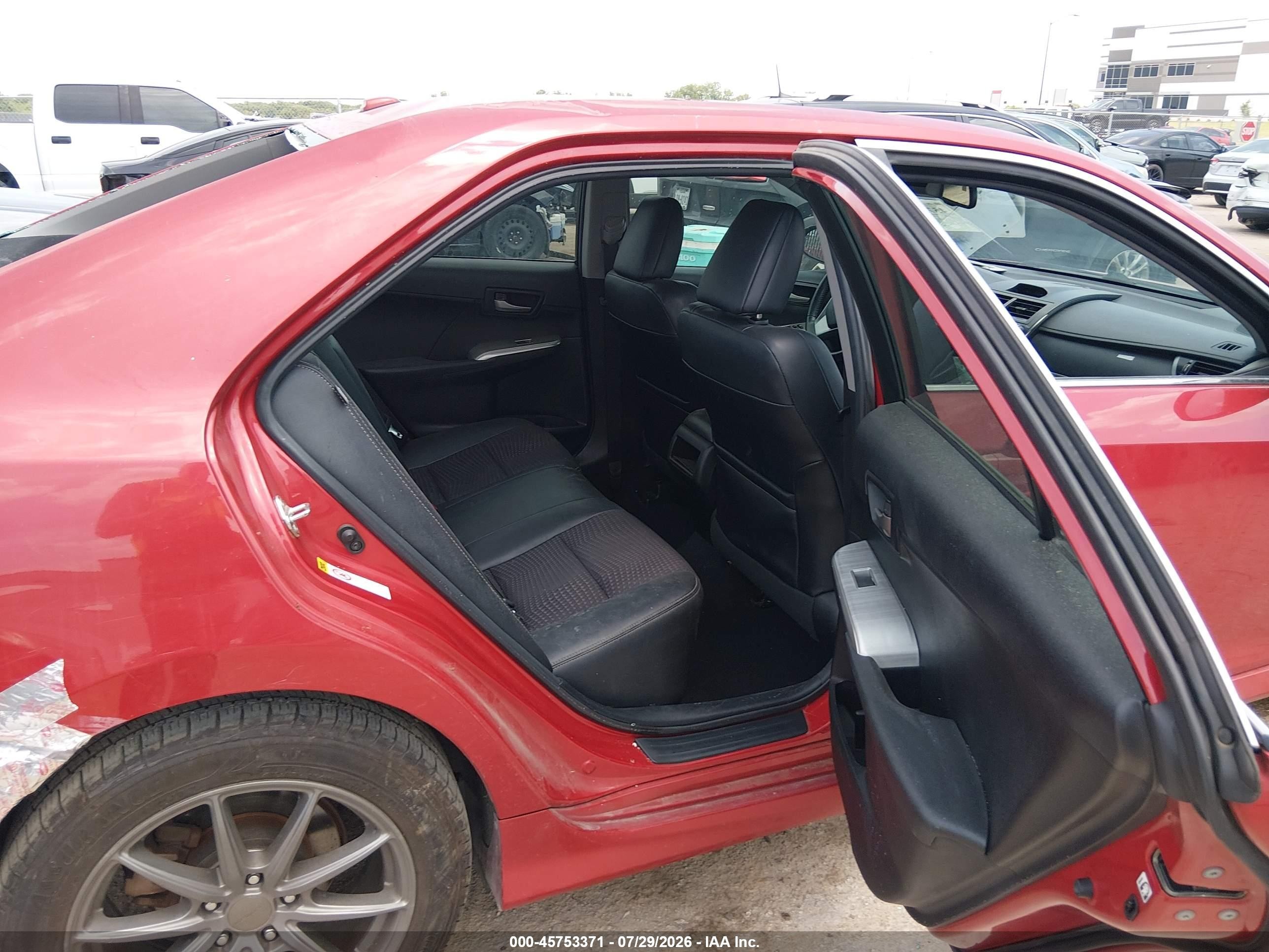 2012 Toyota Camry Se Red vin: 4T1BF1FK4CU616931