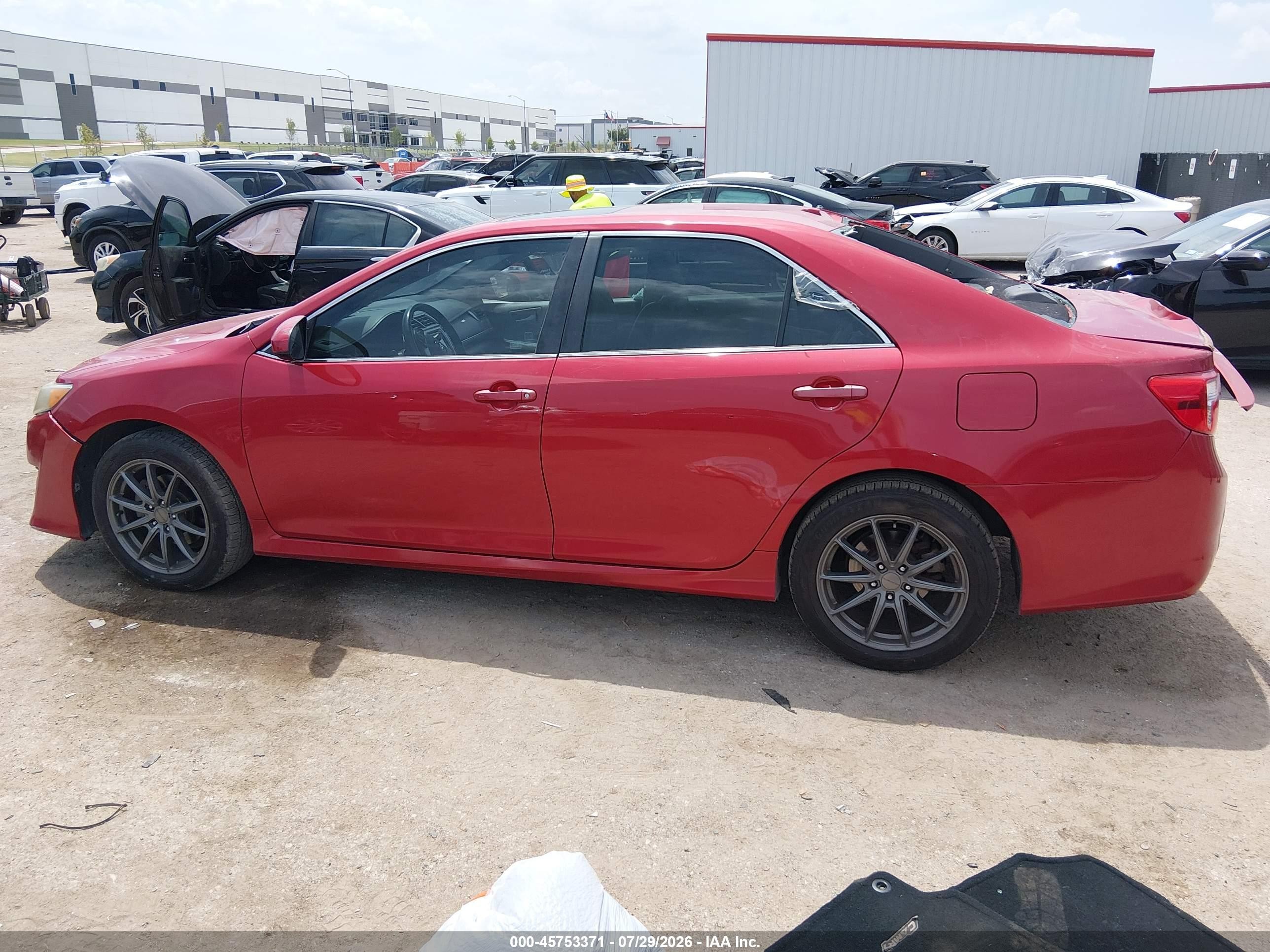 2012 Toyota Camry Se Red vin: 4T1BF1FK4CU616931