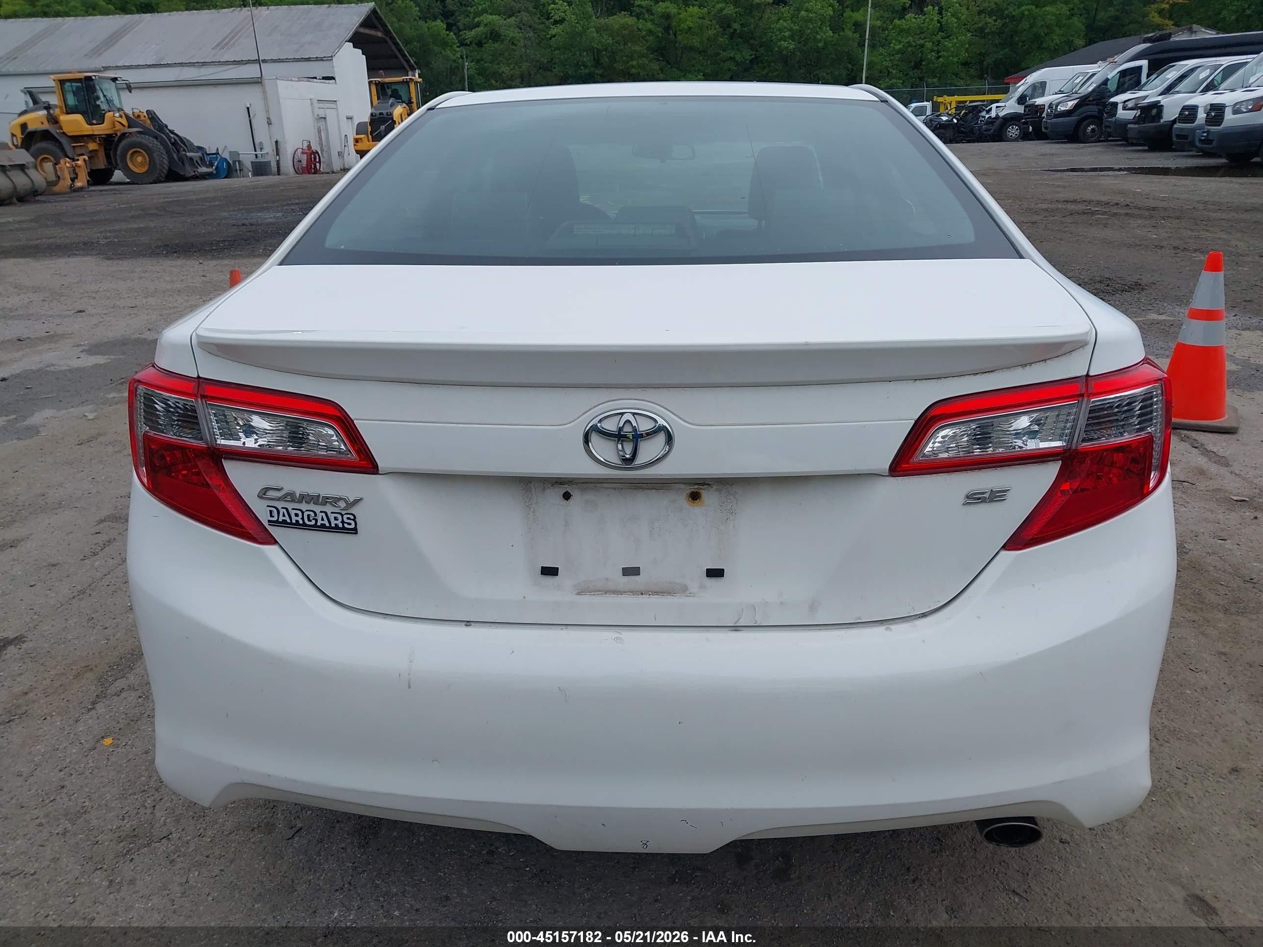 2012 Toyota Camry Se White vin: 4T1BF1FK4CU617321
