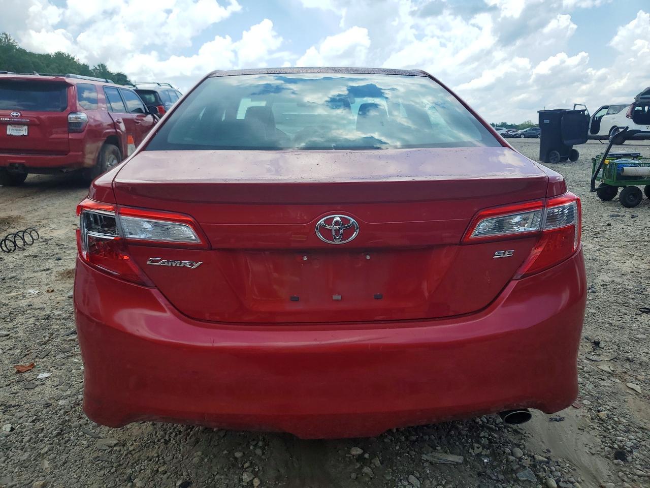 2012 Toyota Camry Se Red vin: 4T1BF1FK4CU624995