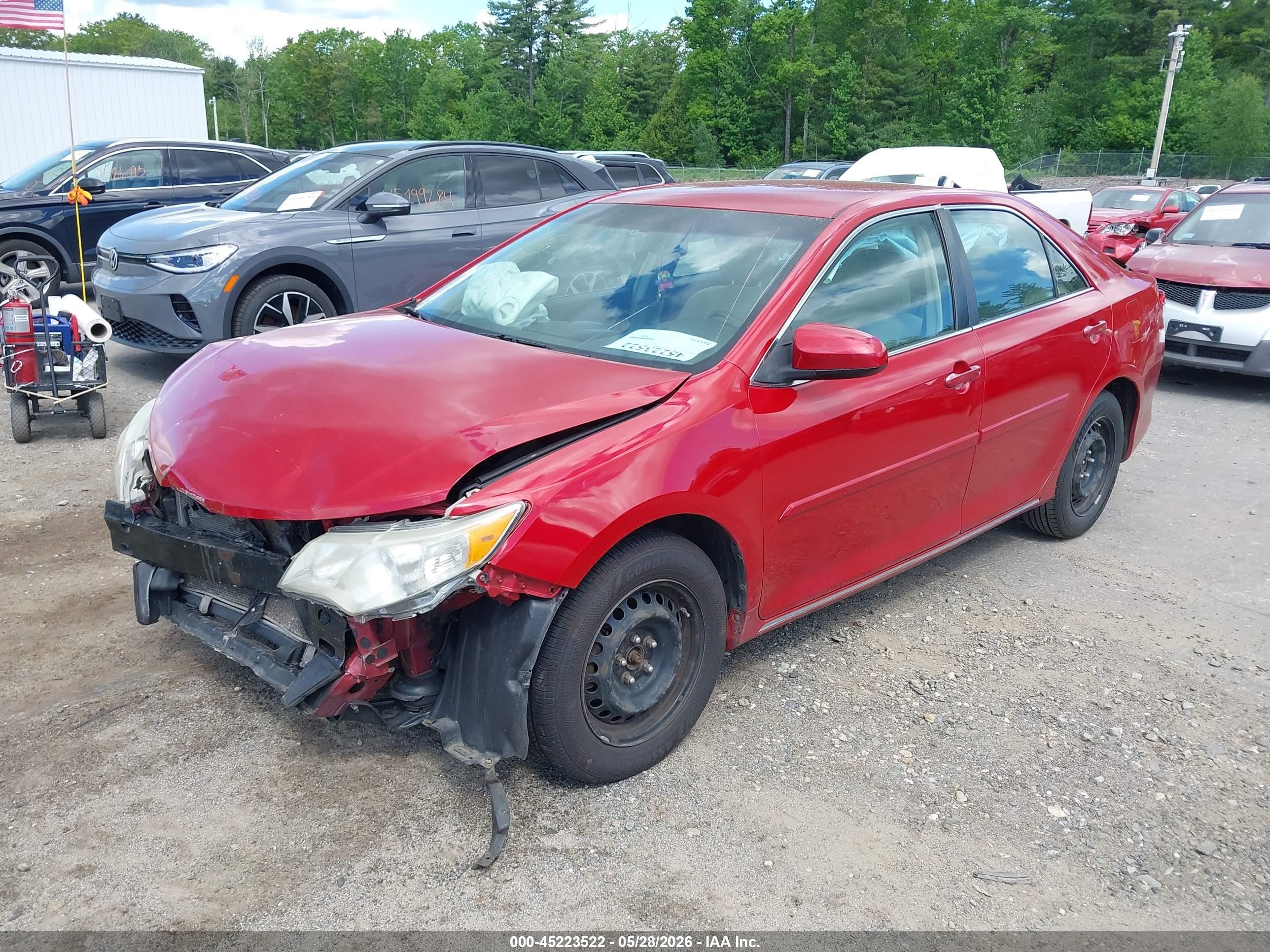 2012 Toyota Camry Le Red vin: 4T1BF1FK4CU625399