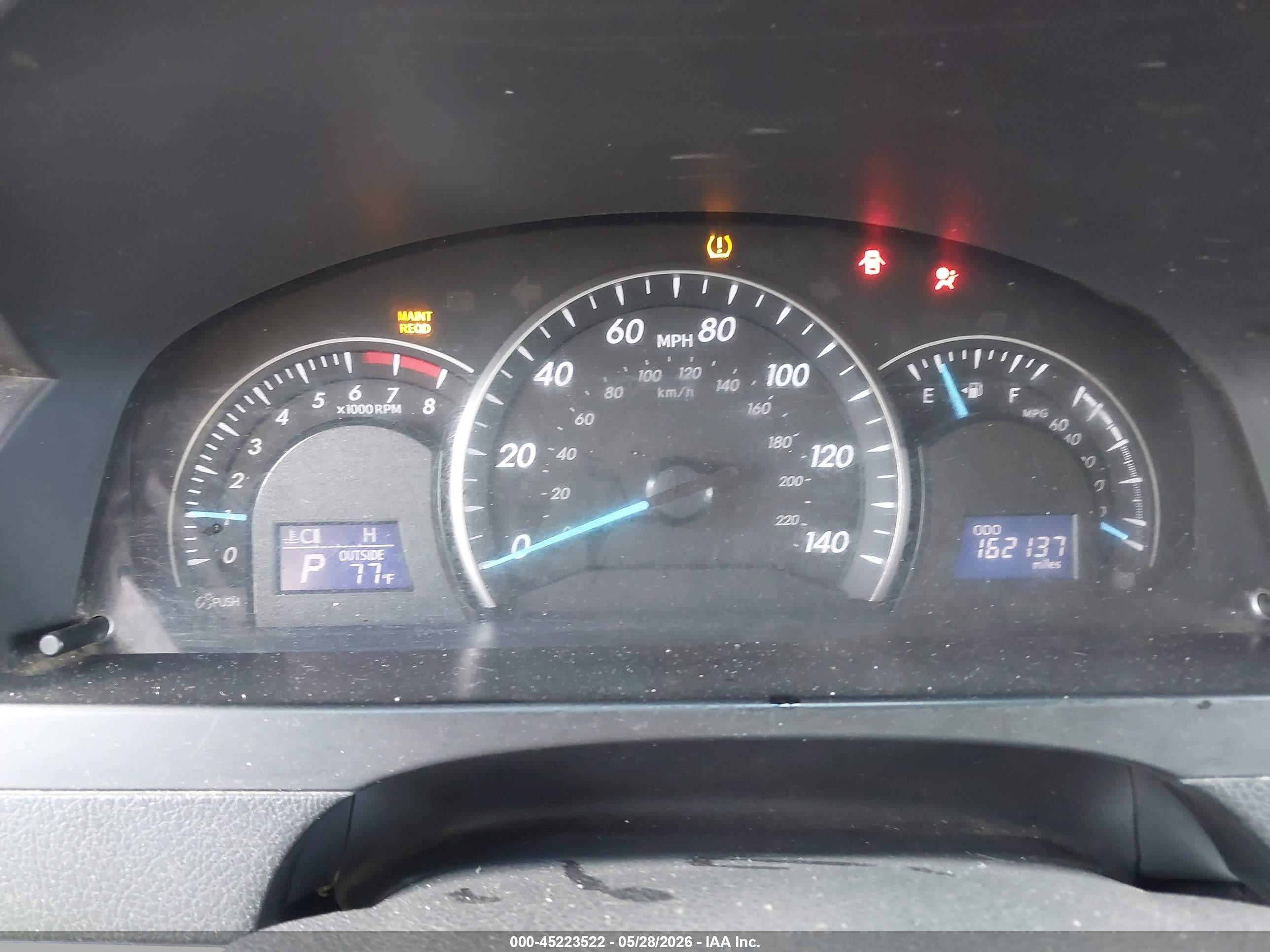 2012 Toyota Camry Le Red vin: 4T1BF1FK4CU625399