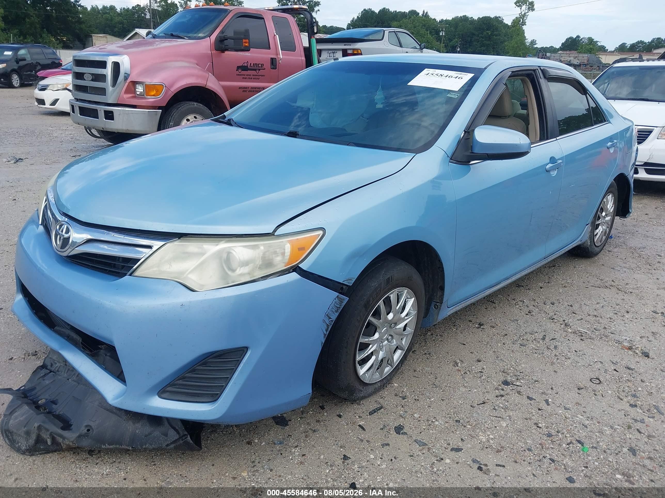 2012 Toyota Camry Le Синий vin: 4T1BF1FK4CU631610