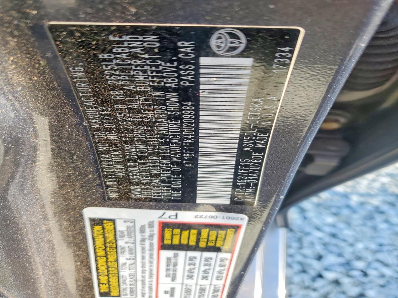 2013 Toyota Camry Se Серый vin: 4T1BF1FK4DU209984