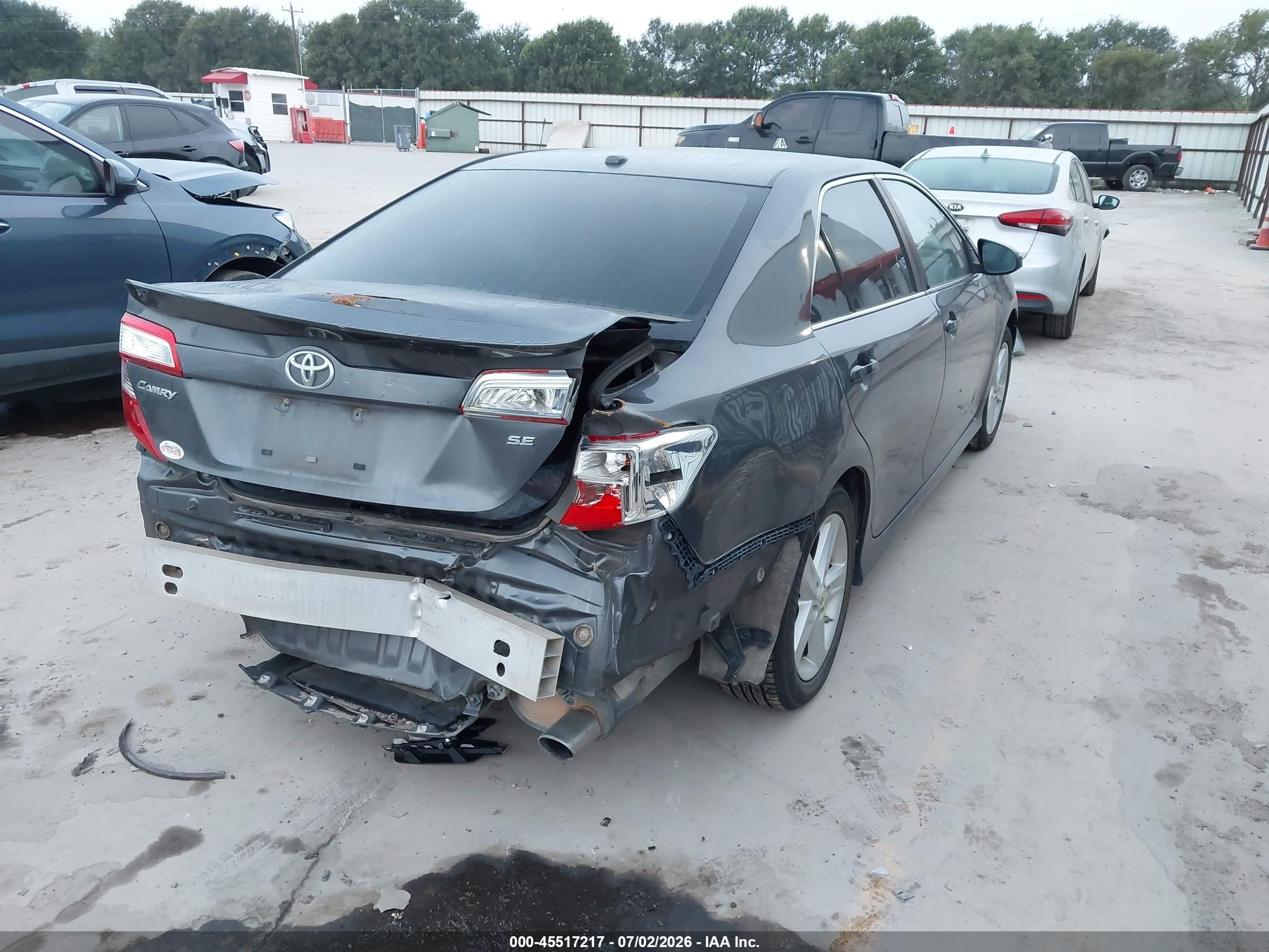 2013 Toyota Camry Se Серый vin: 4T1BF1FK4DU216174