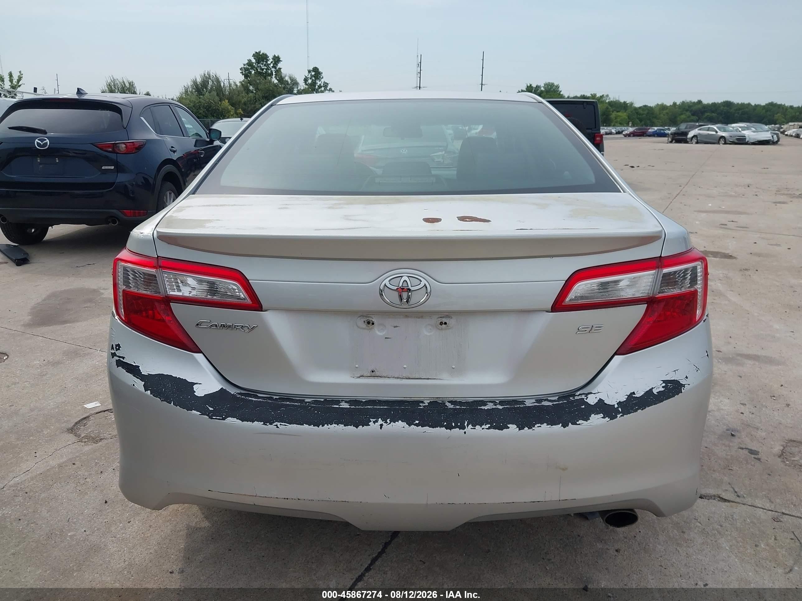 2013 Toyota Camry Se Серебряный vin: 4T1BF1FK4DU255587