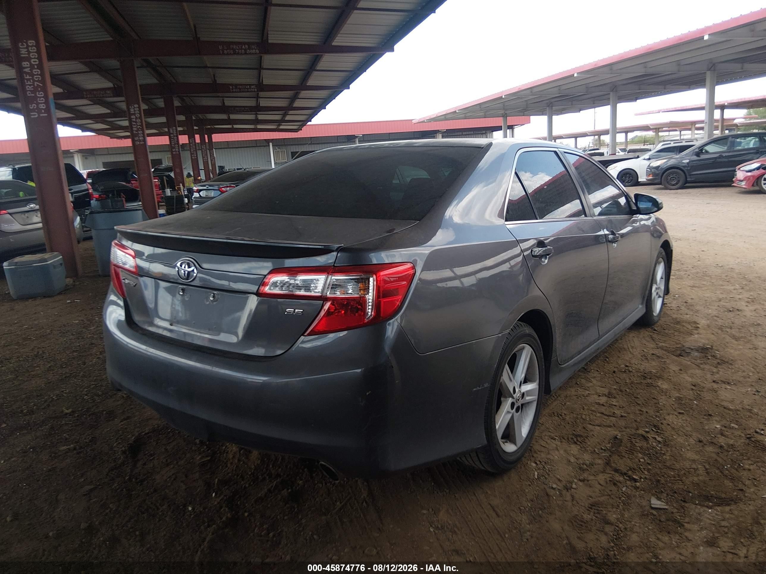 2013 Toyota Camry Se Gray vin: 4T1BF1FK4DU258358